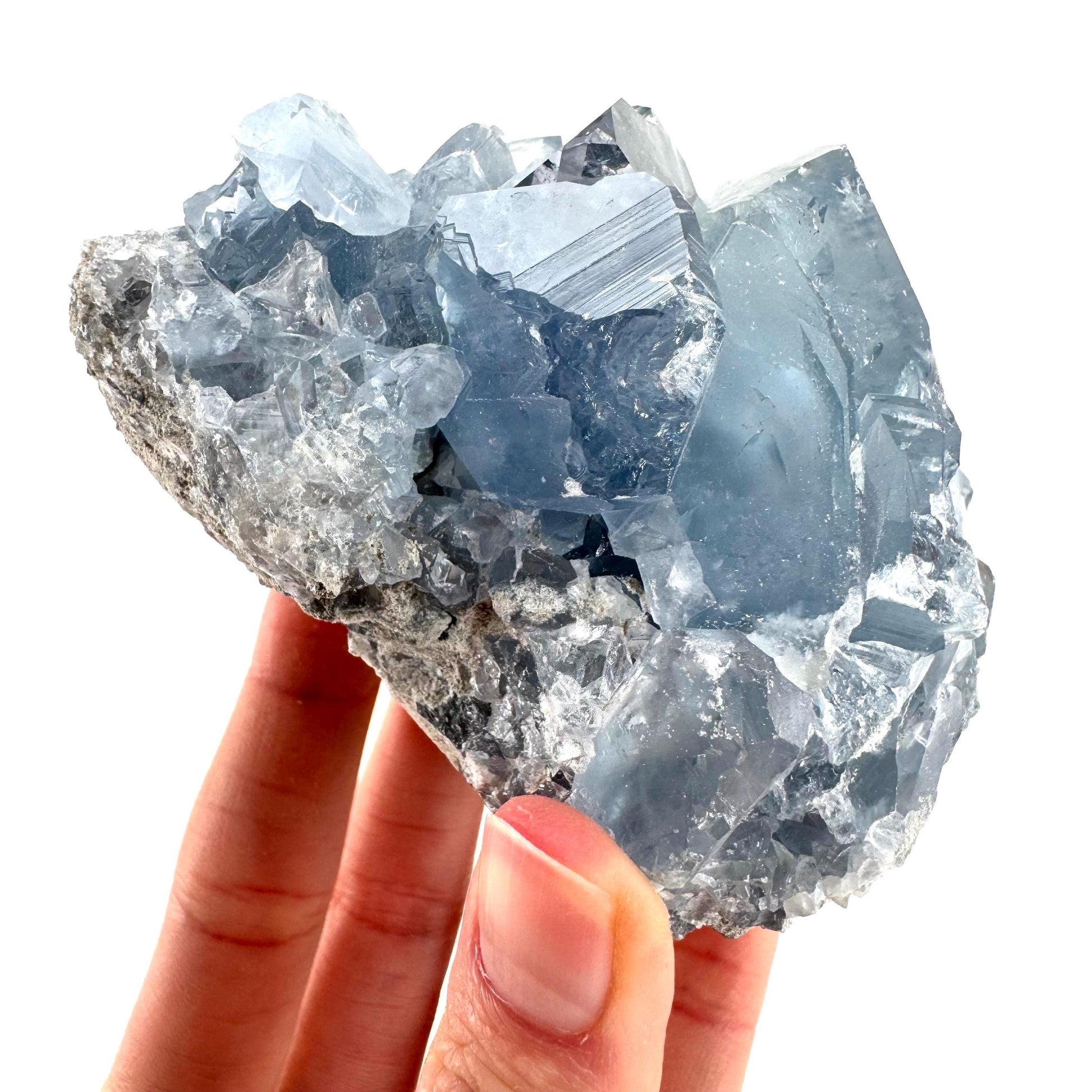 Celestite | natural blue crystal, mineral specimen from Madagascar