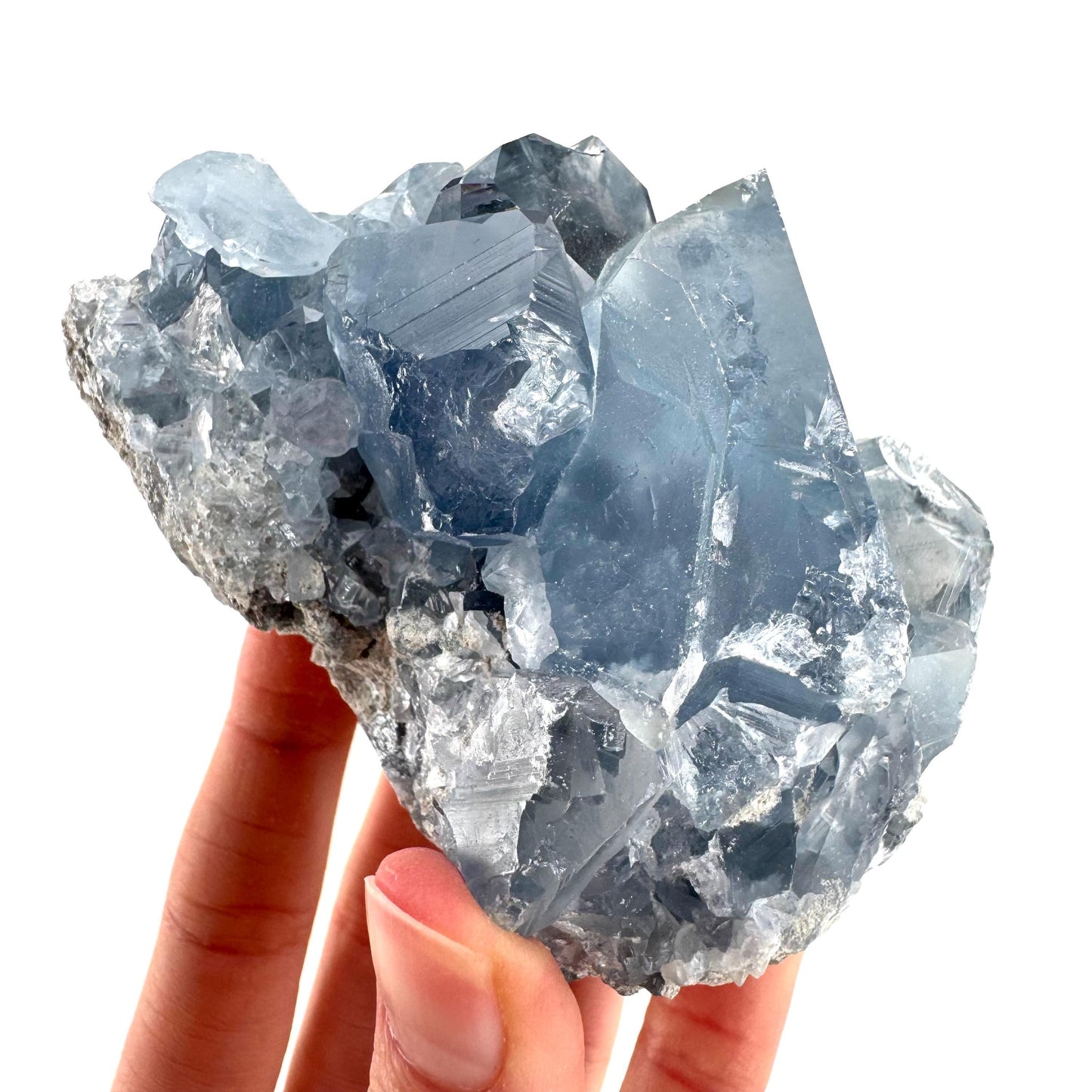 Celestite | natural blue crystal, mineral specimen from Madagascar