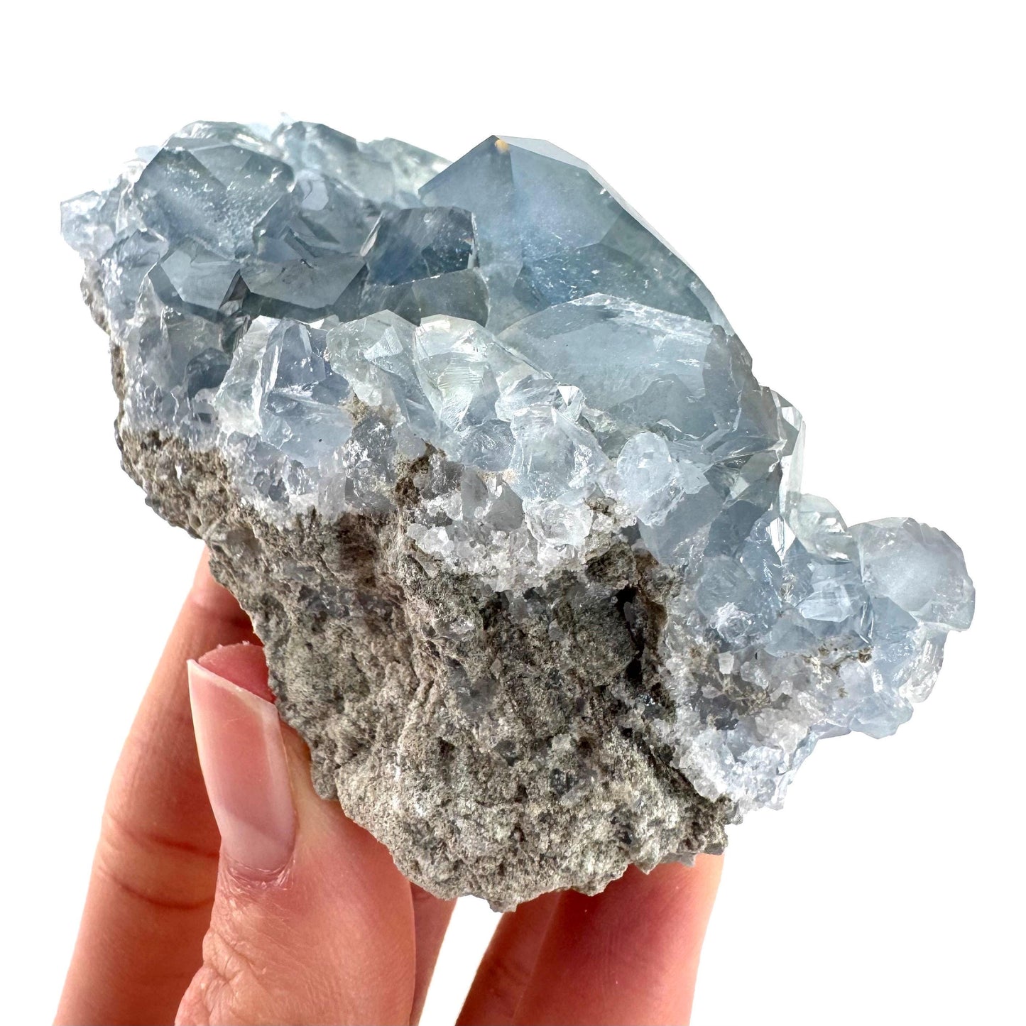 Celestite | natural blue crystal, mineral specimen from Madagascar