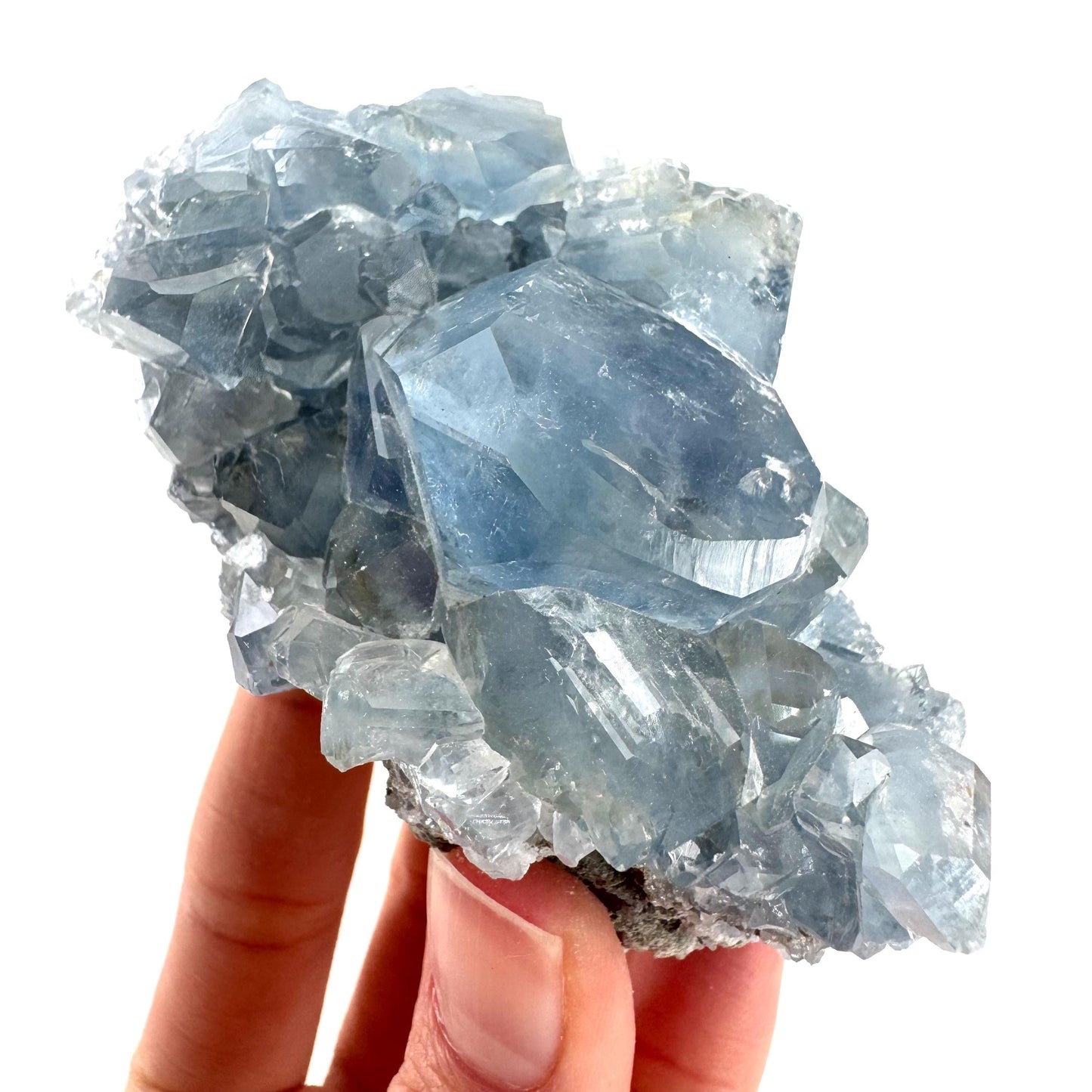 Celestite | natural blue crystal, mineral specimen from Madagascar