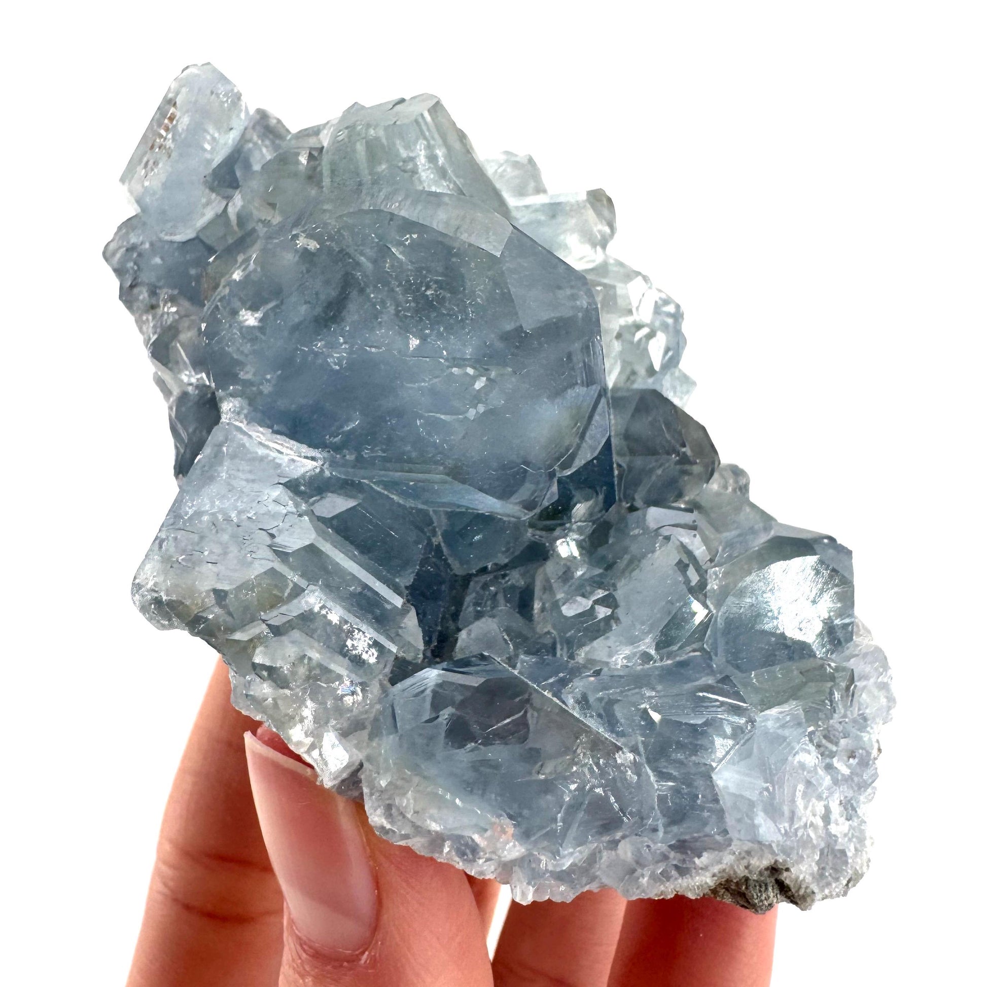 Celestite | natural blue crystal, mineral specimen from Madagascar
