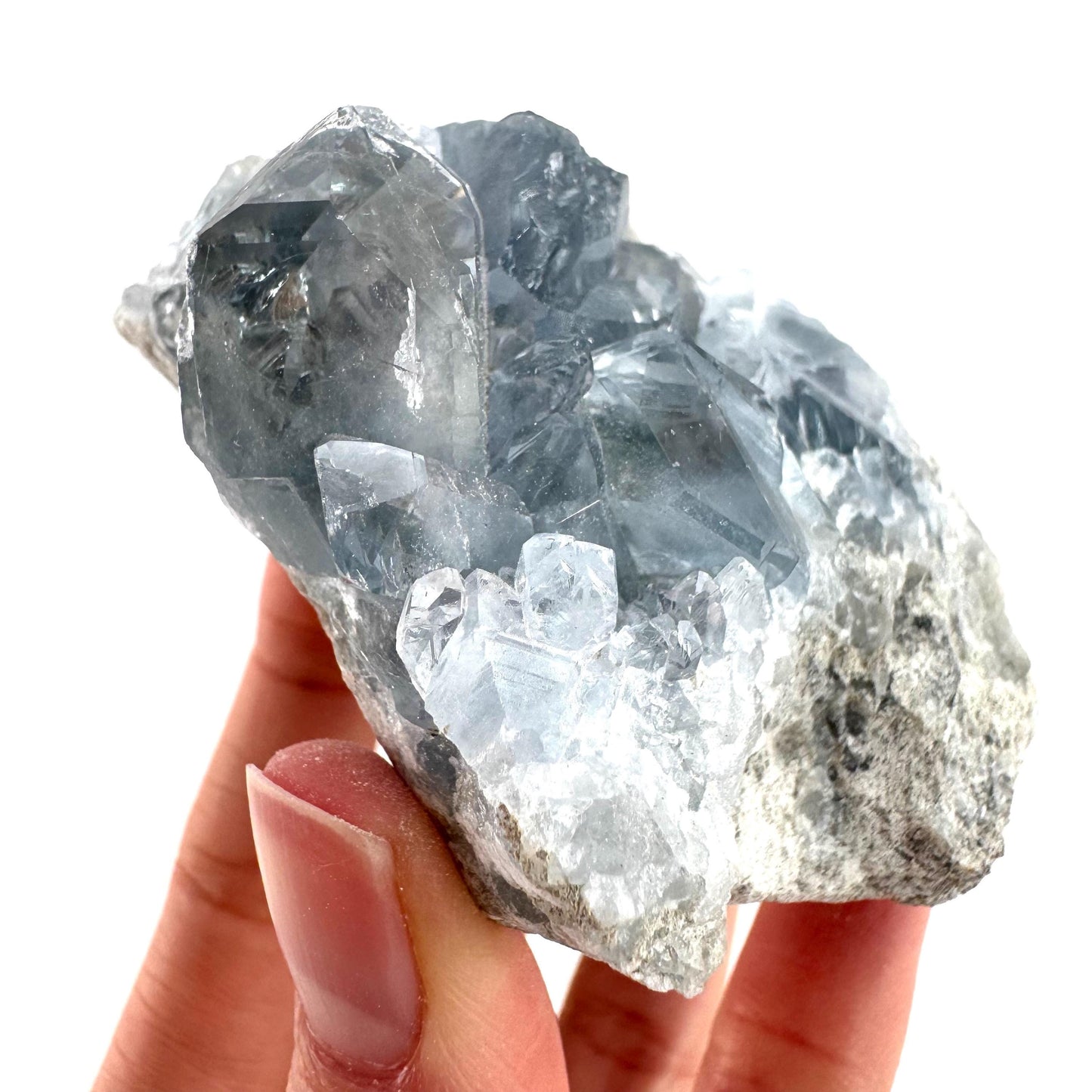 Celestite | natural blue crystal, mineral specimen from Madagascar