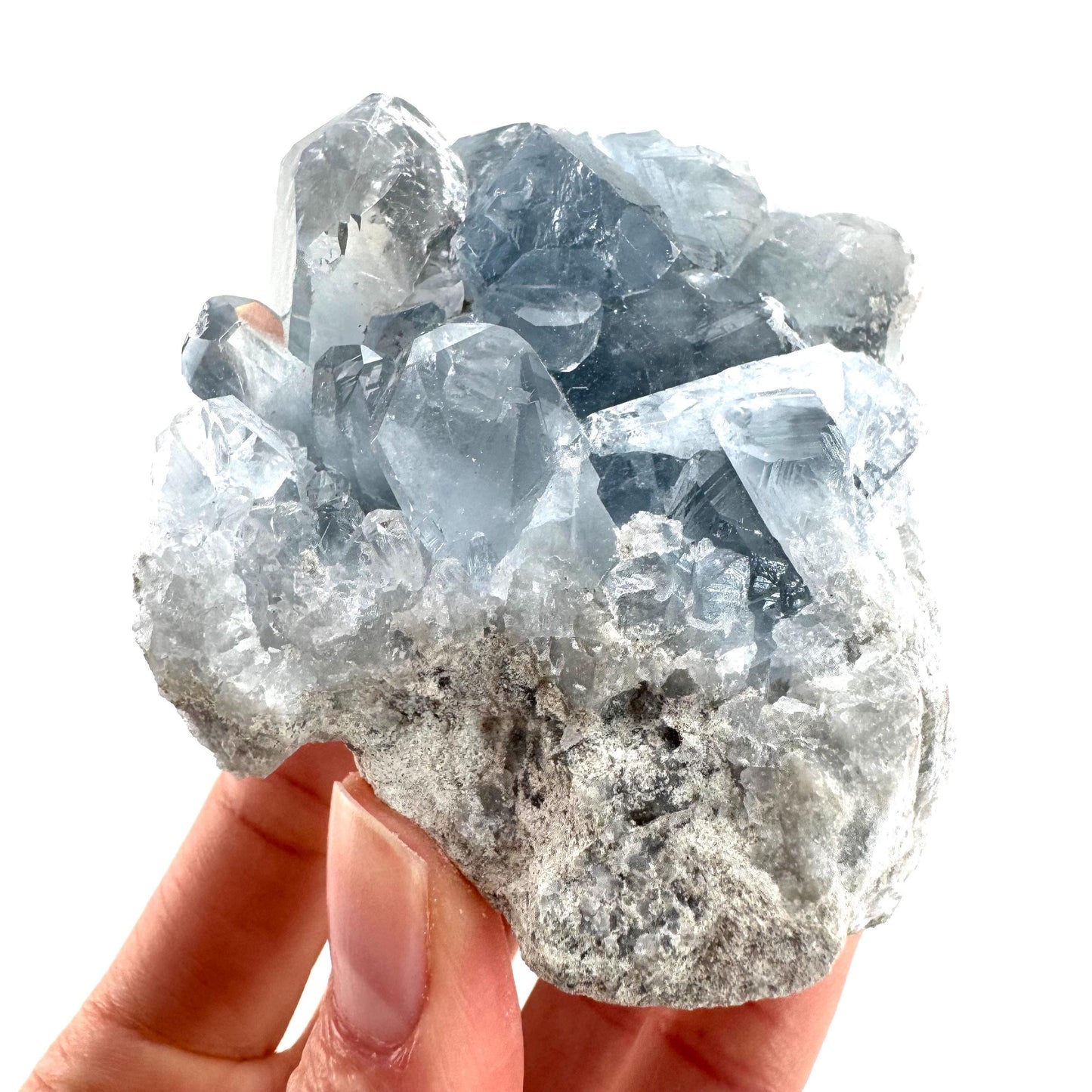 Celestite | natural blue crystal, mineral specimen from Madagascar