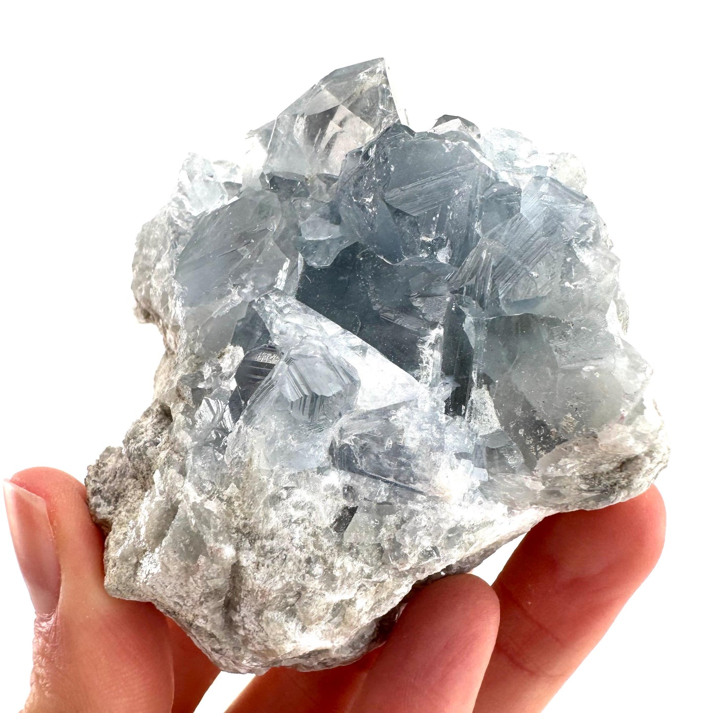 Celestite | natural blue crystal, mineral specimen from Madagascar