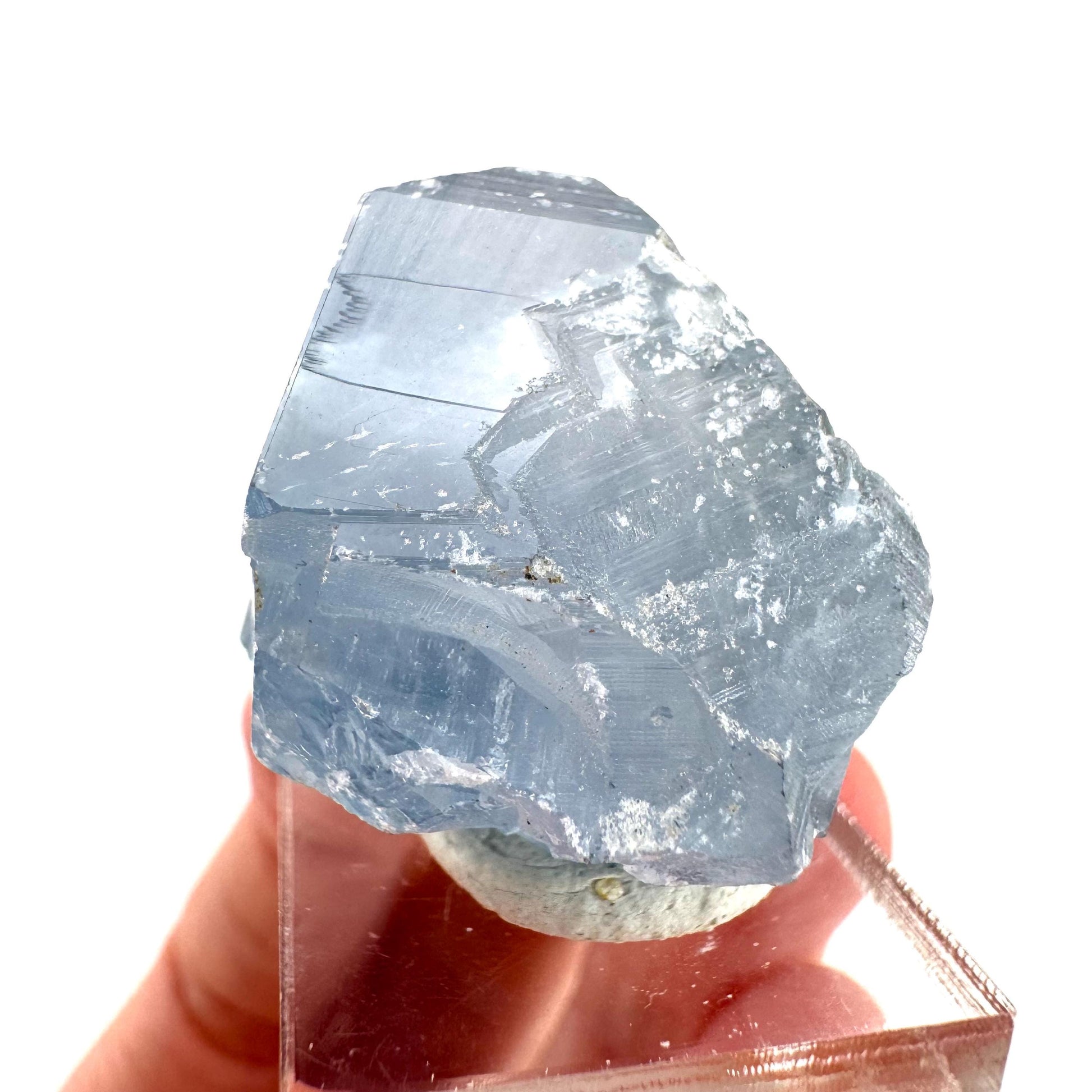 Celestite | natural blue crystal, mineral specimen from Madagascar