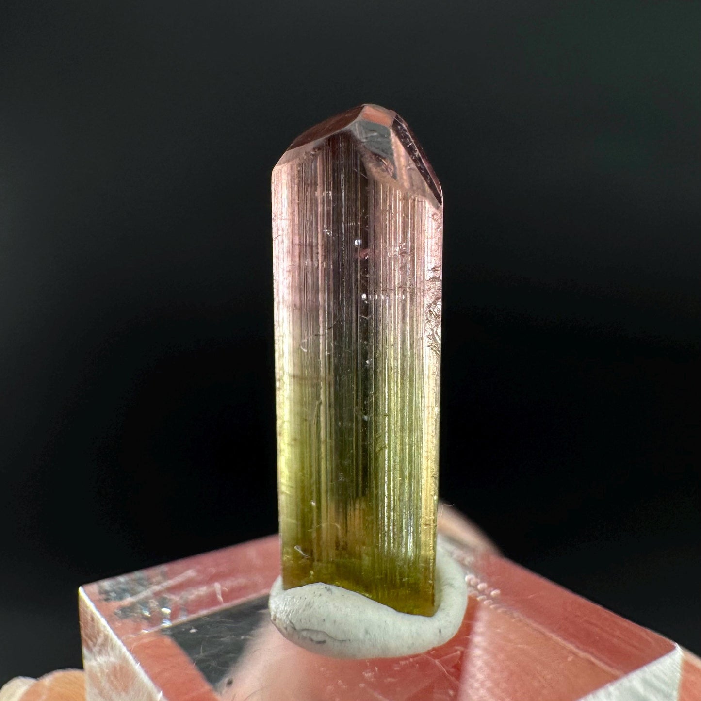Watermelon Tourmaline | Green & Pink Bi-Color Elbaite Crystal, mineral specimen from Paprok
