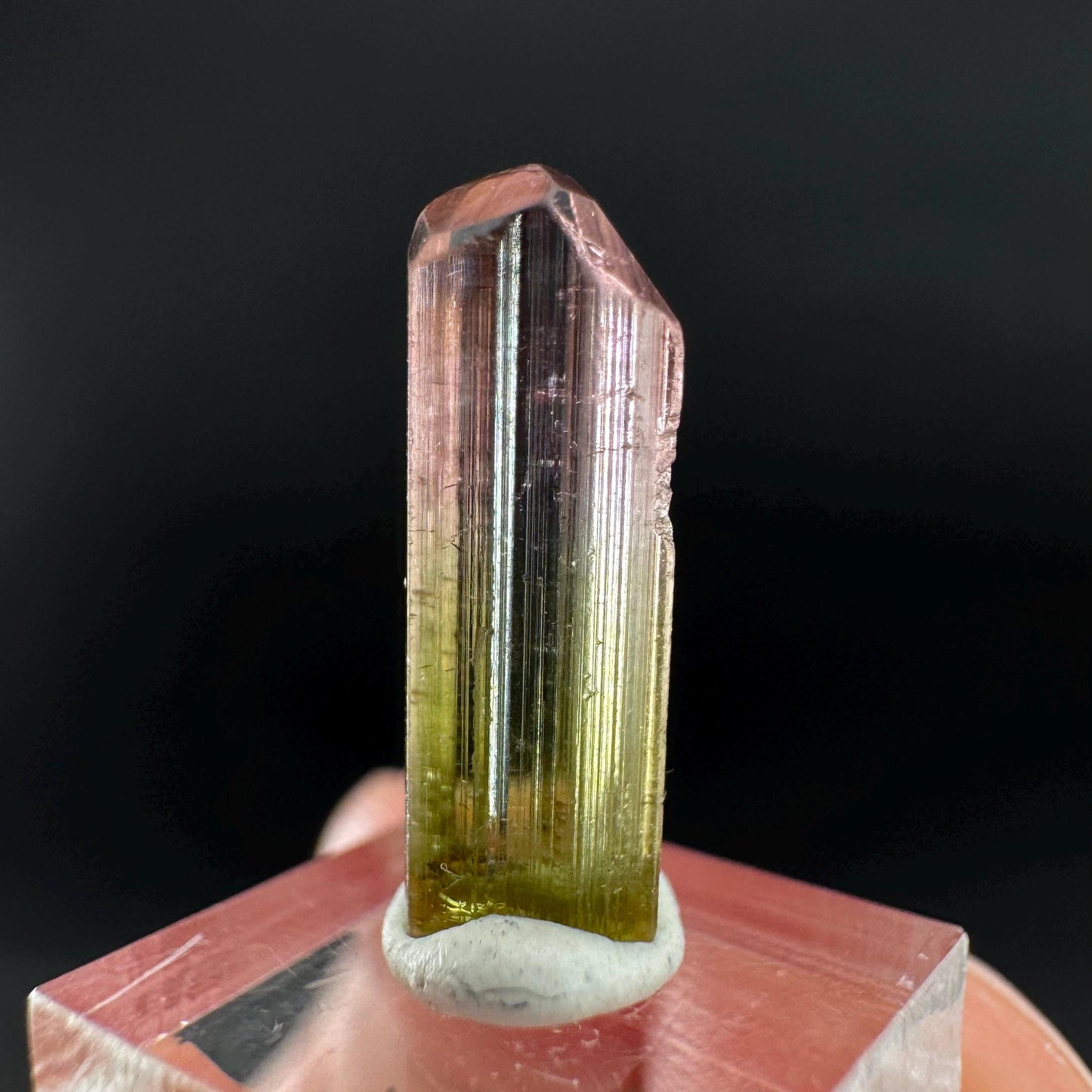 Watermelon Tourmaline | Green & Pink Bi-Color Elbaite Crystal, mineral specimen from Paprok
