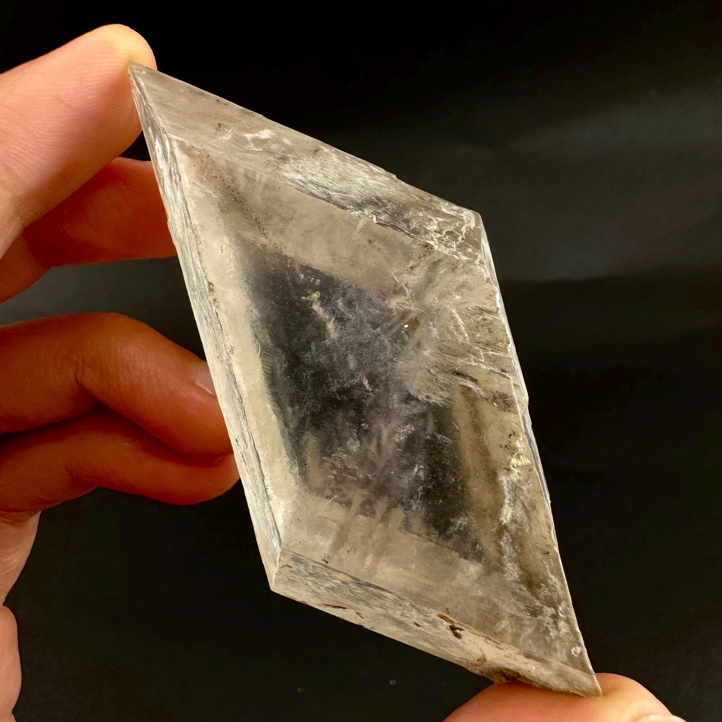 Hourglass Selenite | Phosphorescent UV Reactive Gypsum Crystal from Canada