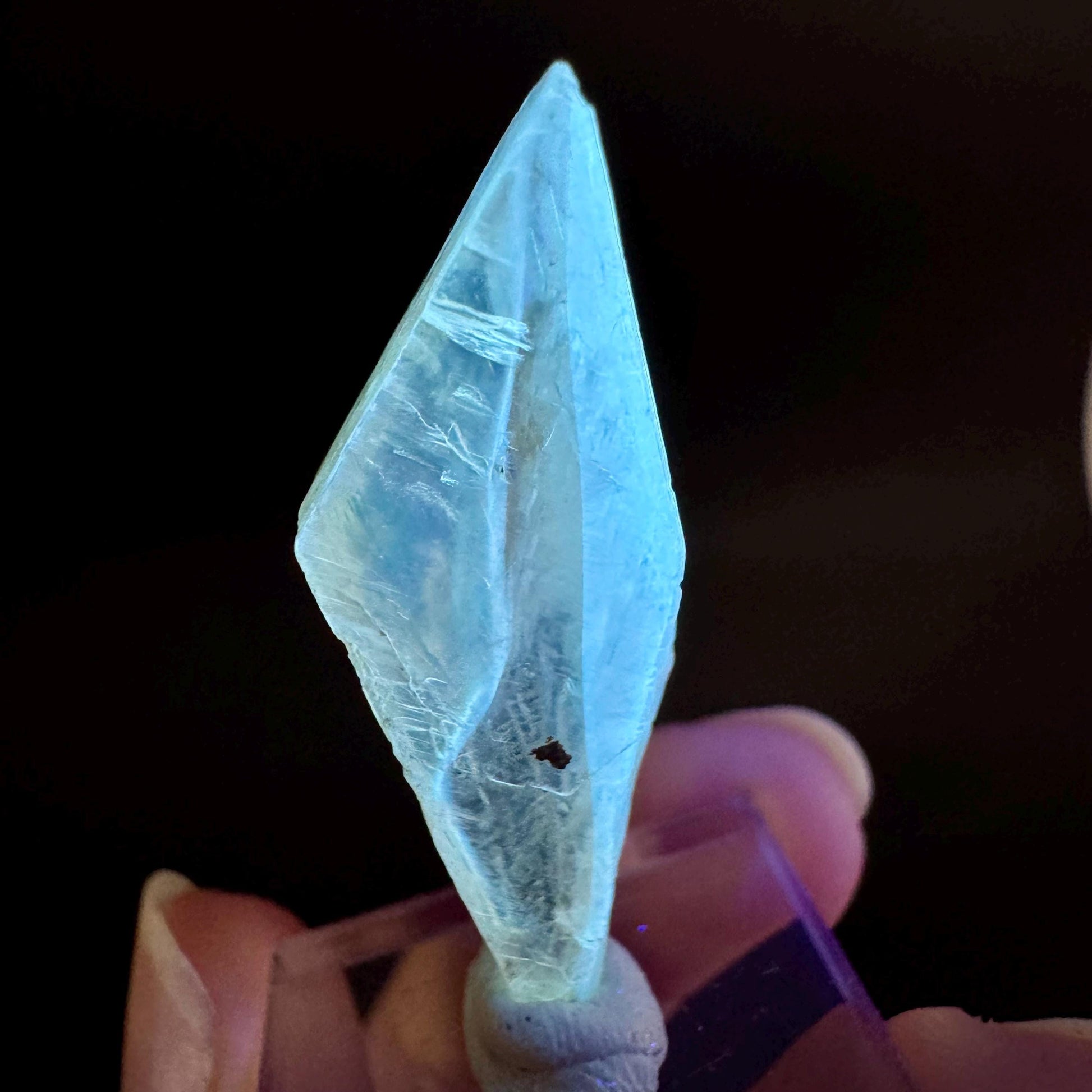 Golden Selenite Blade | Fluorescent UV Reactive Gypsum Crystal