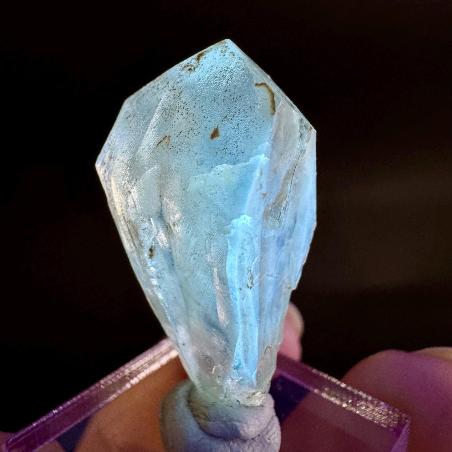 Golden Selenite Blade | Fluorescent UV Reactive Gypsum Crystal