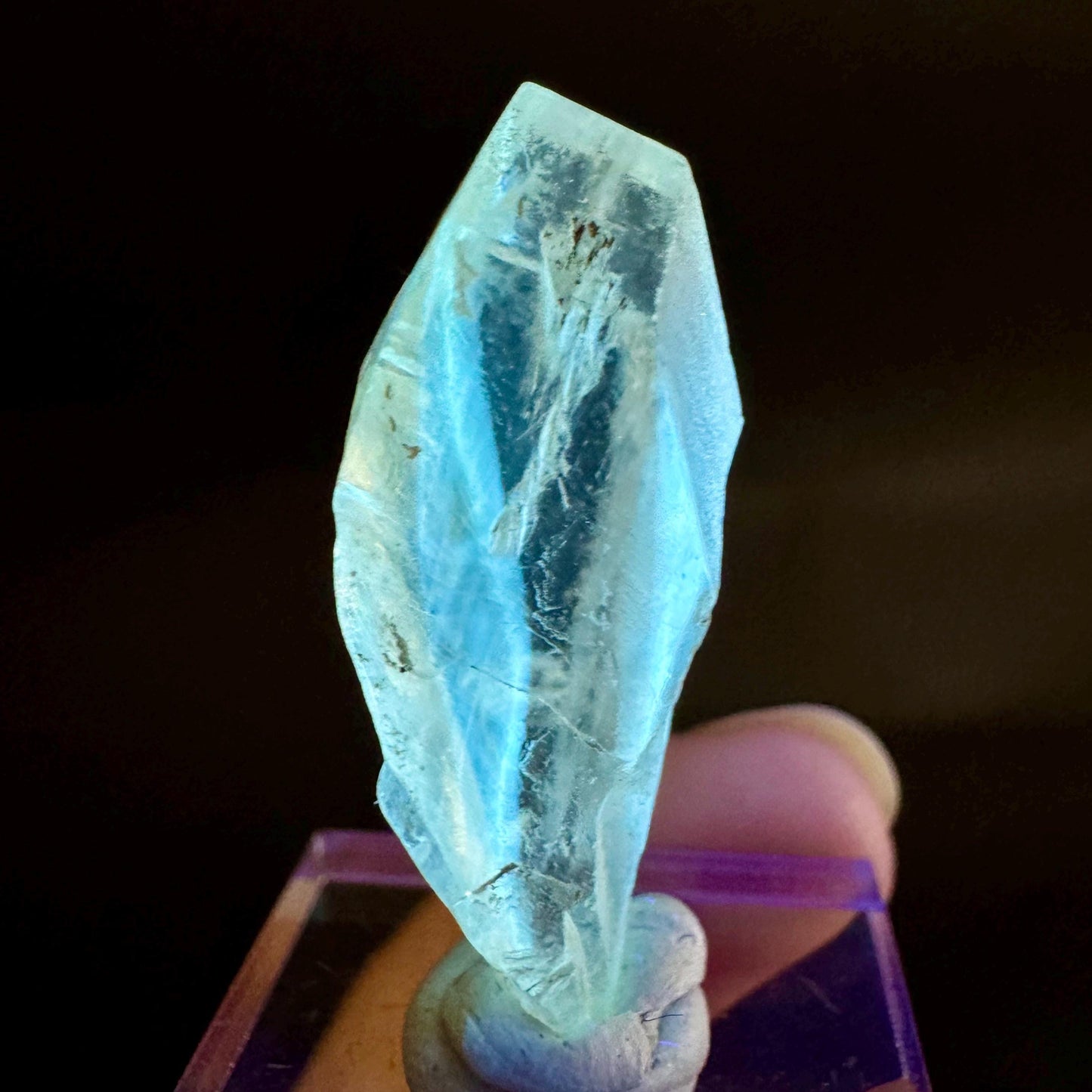 Golden Selenite Blade | Fluorescent UV Reactive Gypsum Crystal