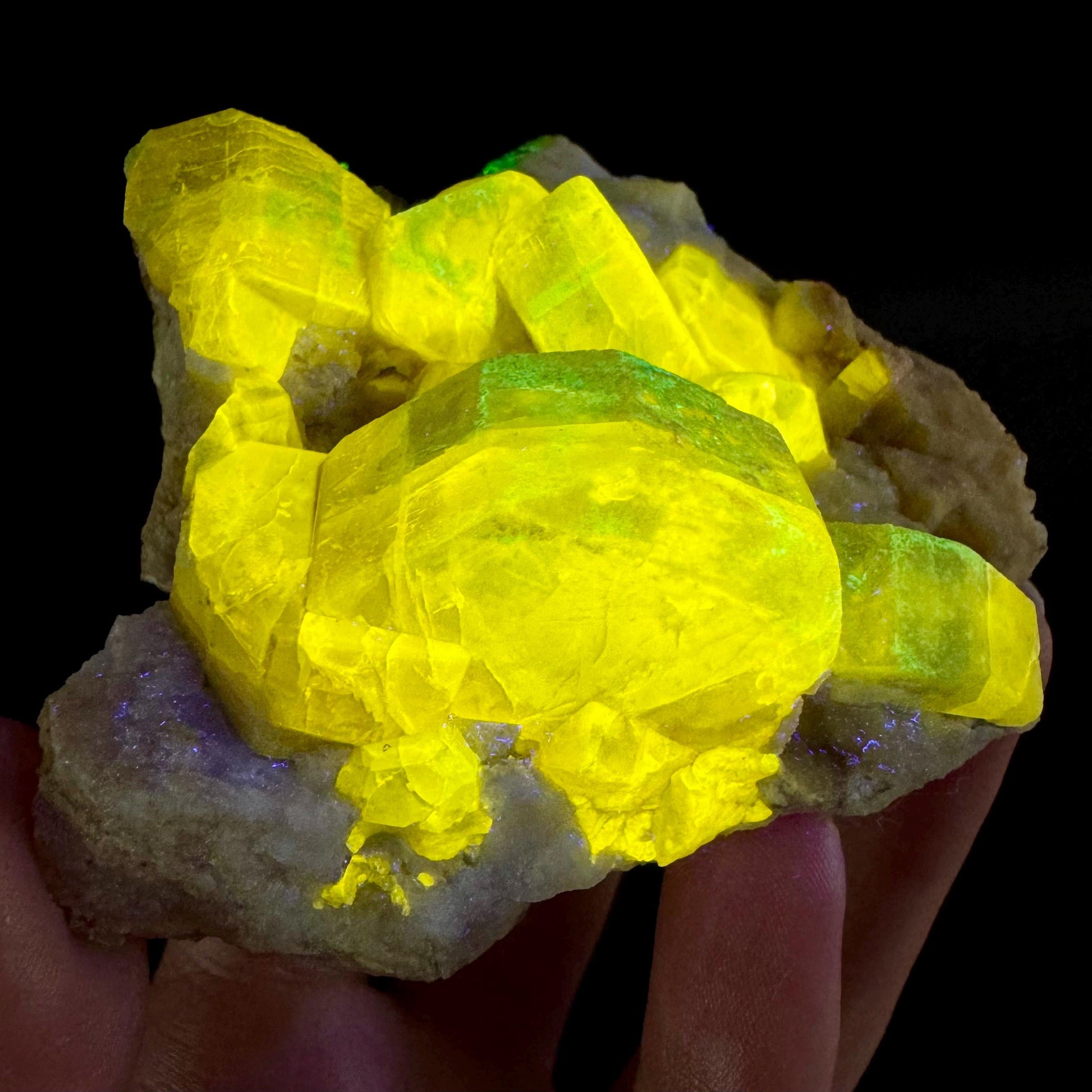 Pink Fluorapatite on Albite | UV reactive crystal, rare mineral specimen from Pakistan