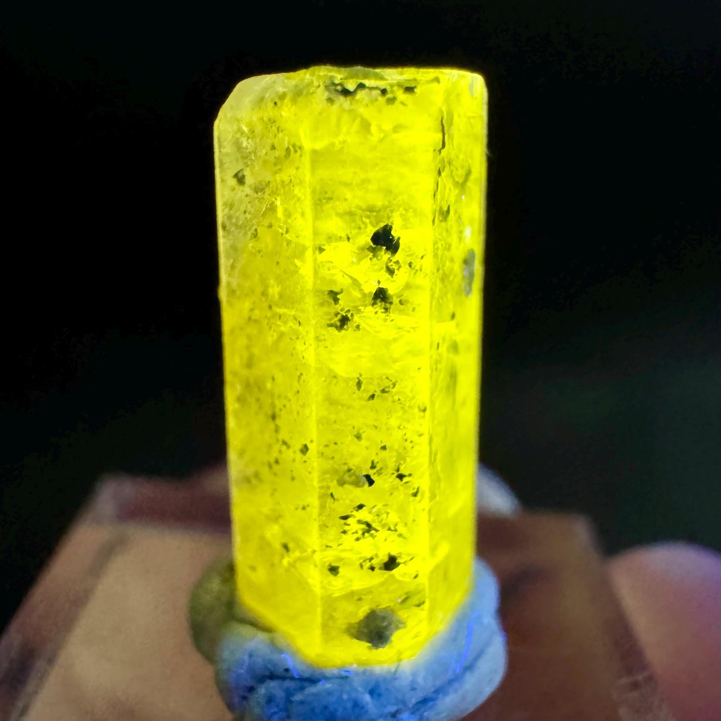 Pink Fluorapatite Crystal | UV reactive Mineral Specimen from Pakistan
