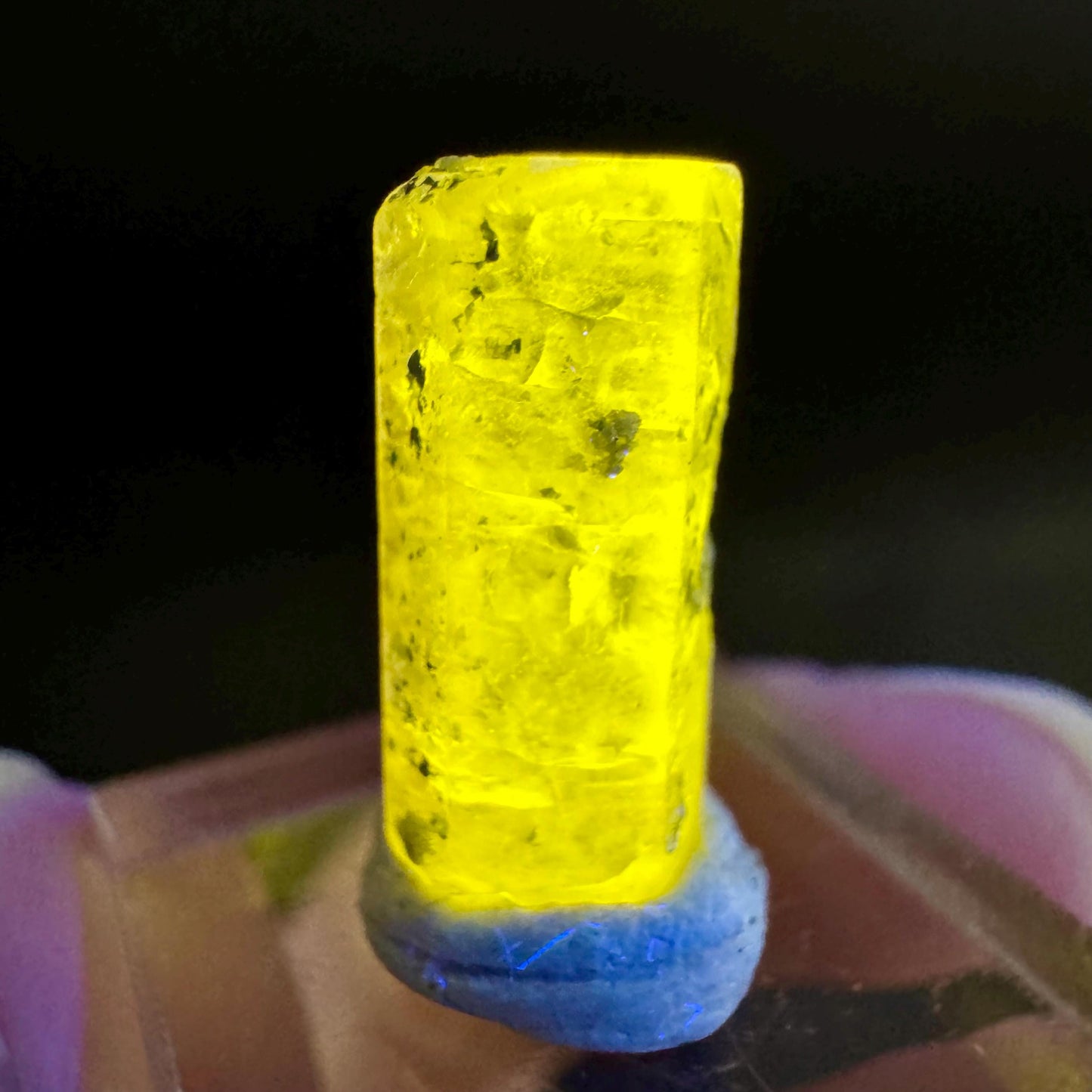 Pink Fluorapatite Crystal | UV reactive Mineral Specimen from Pakistan