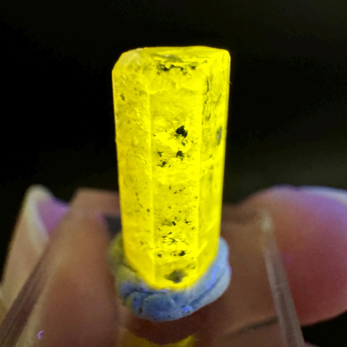 Pink Fluorapatite Crystal | UV reactive Mineral Specimen from Pakistan