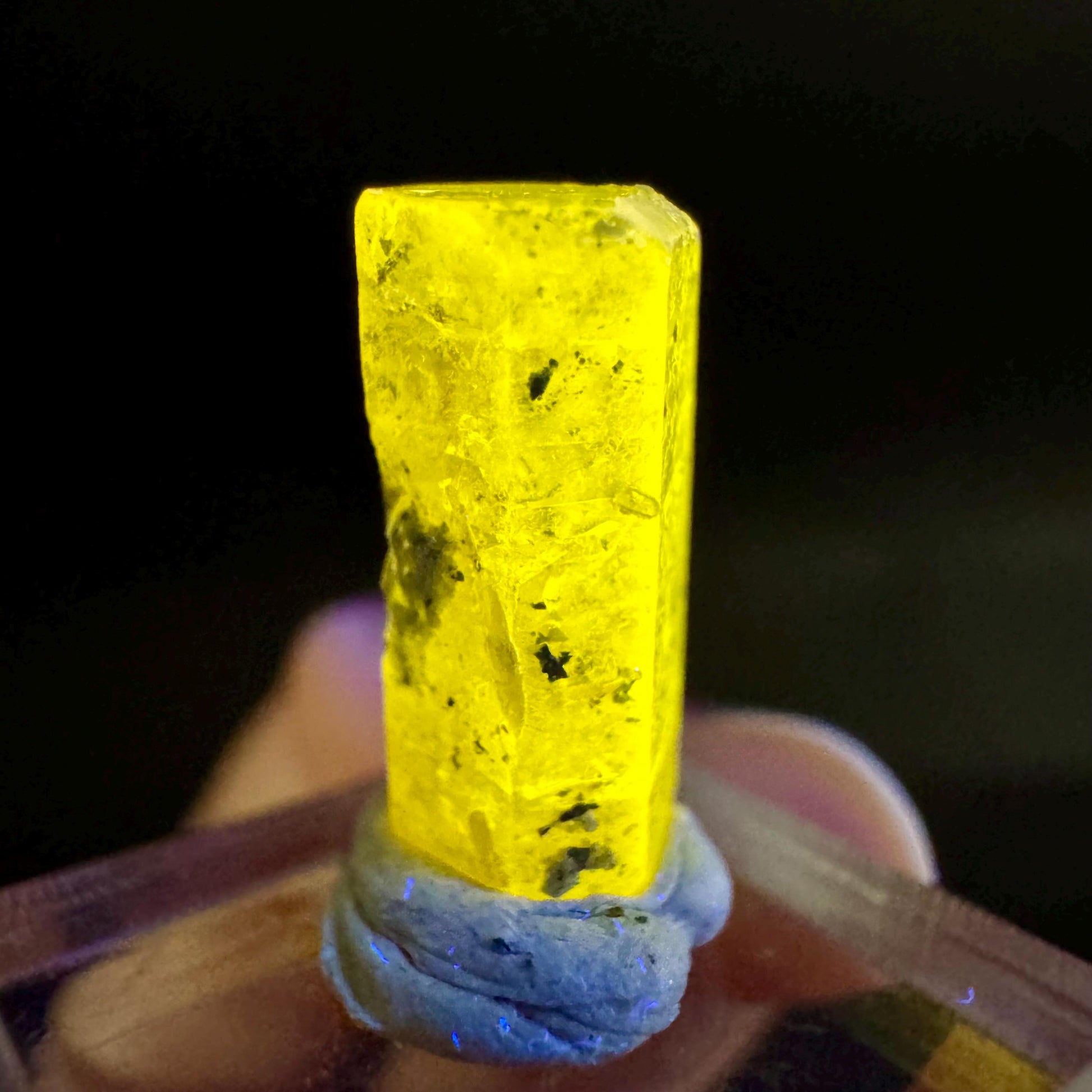 Pink Fluorapatite Crystal | UV reactive Mineral Specimen from Pakistan