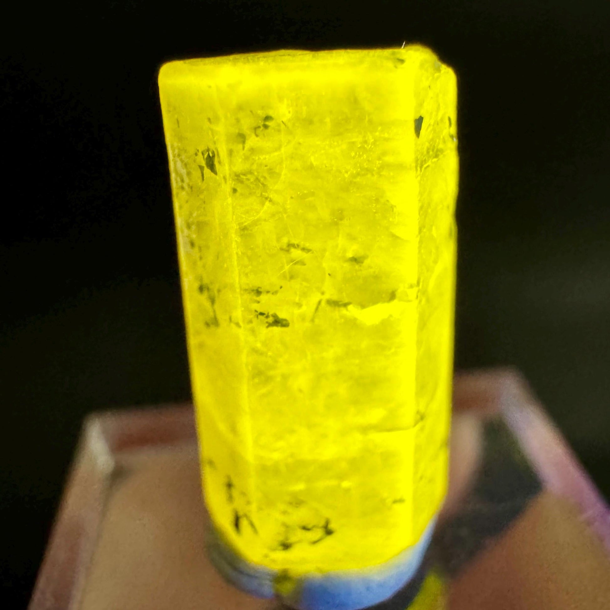 Pink Fluorapatite Crystal | UV reactive Mineral Specimen from Pakistan