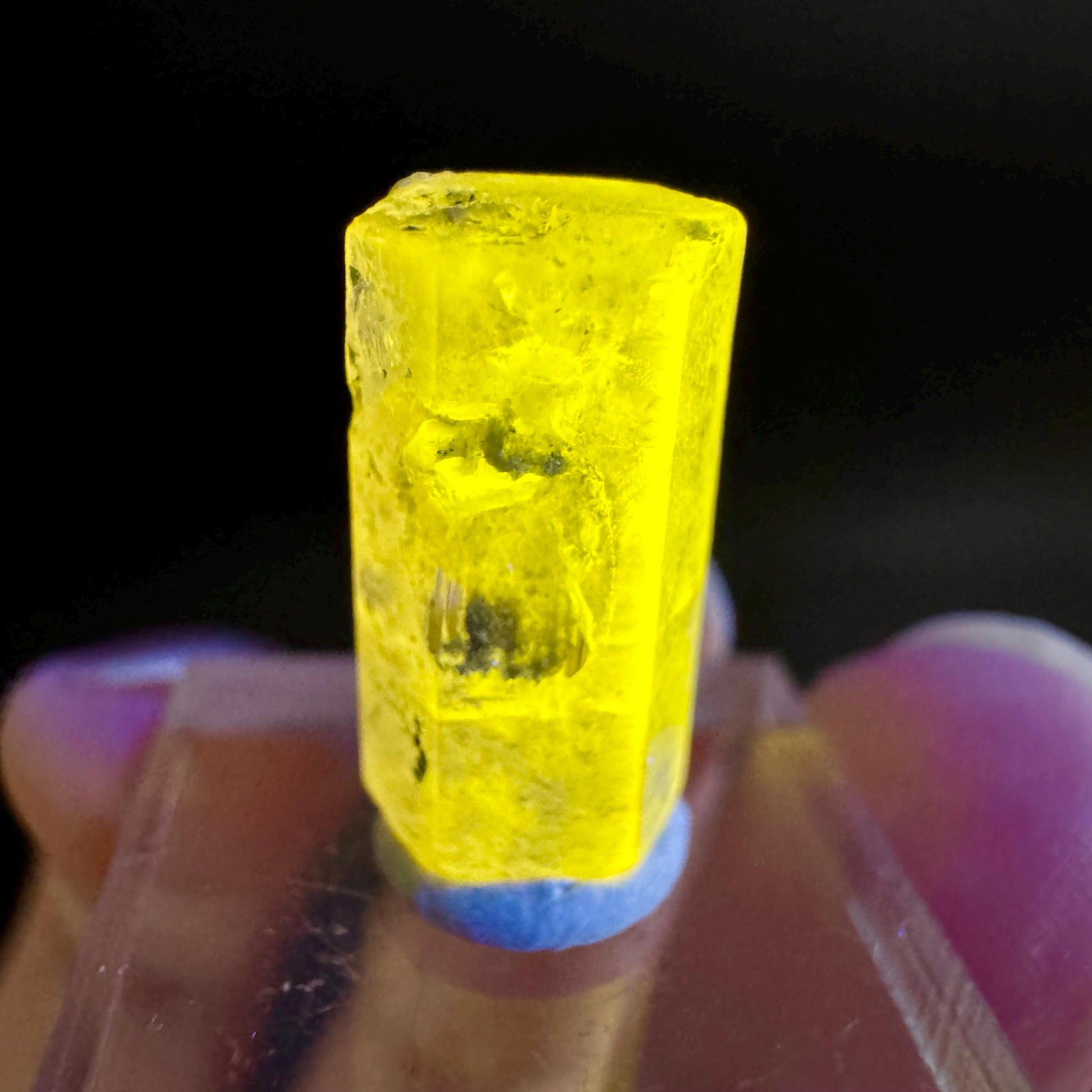 Pink Fluorapatite Crystal | UV reactive Mineral Specimen from Pakistan