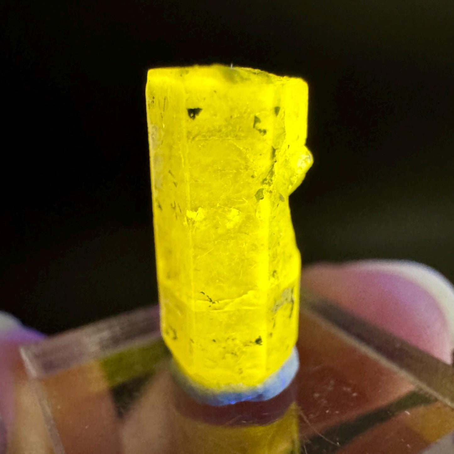 Pink Fluorapatite Crystal | UV reactive Mineral Specimen from Pakistan