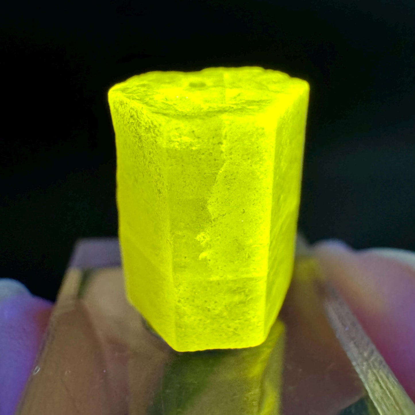 Pink Fluorapatite Crystal | UV reactive Mineral Specimen from Pakistan