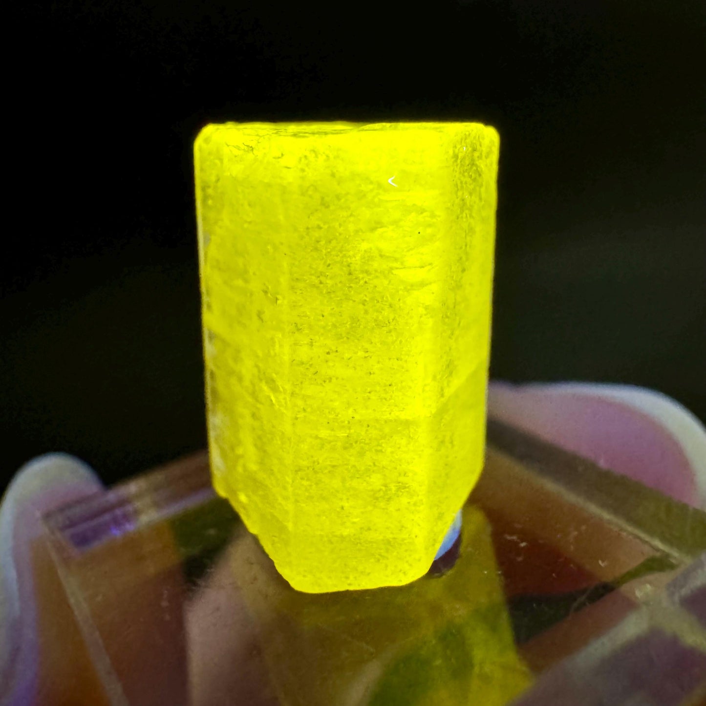 Pink Fluorapatite Crystal | UV reactive Mineral Specimen from Pakistan