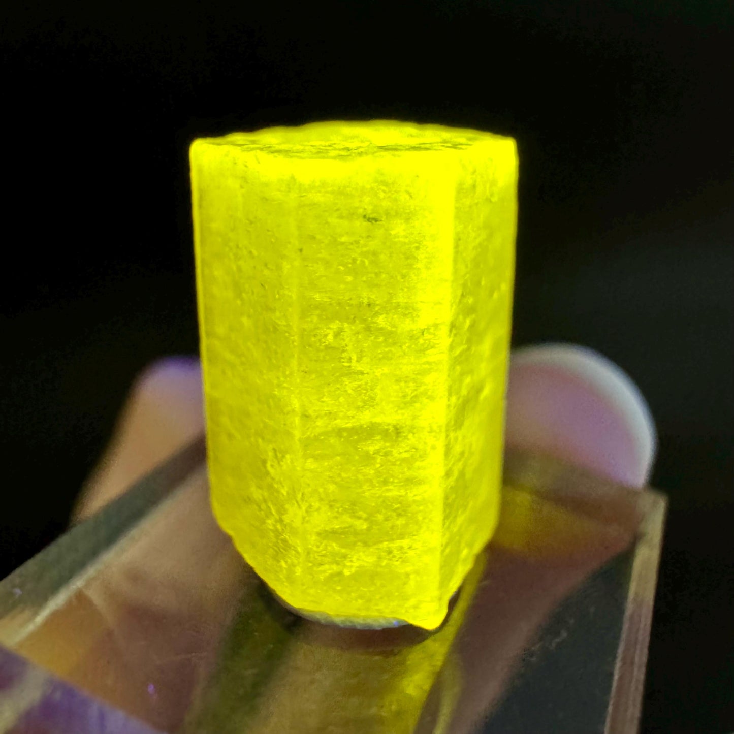 Pink Fluorapatite Crystal | UV reactive Mineral Specimen from Pakistan