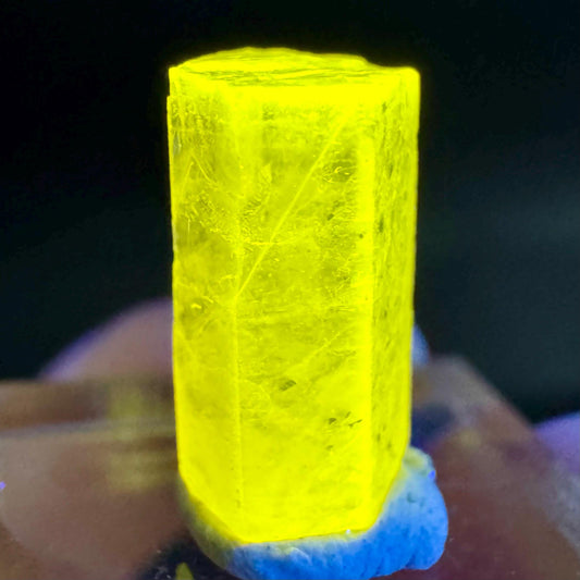 Pink Fluorapatite Crystal | UV reactive Mineral Specimen from Pakistan