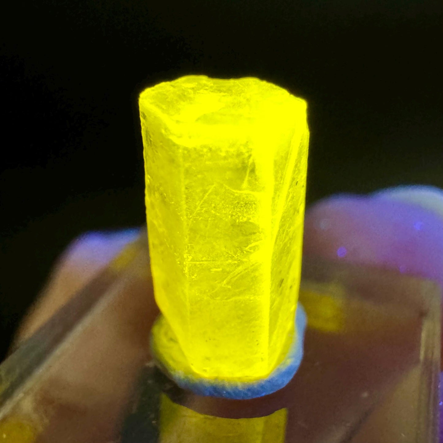 Pink Fluorapatite Crystal | UV reactive Mineral Specimen from Pakistan