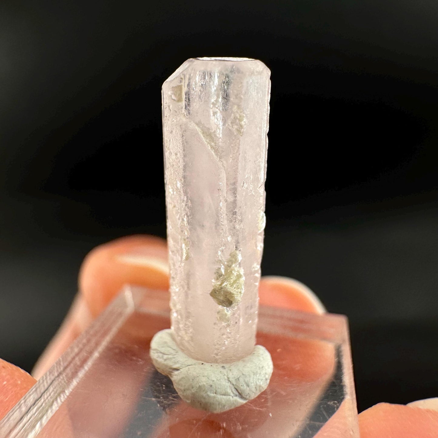Pink Fluorapatite Crystal | UV reactive Mineral Specimen from Pakistan