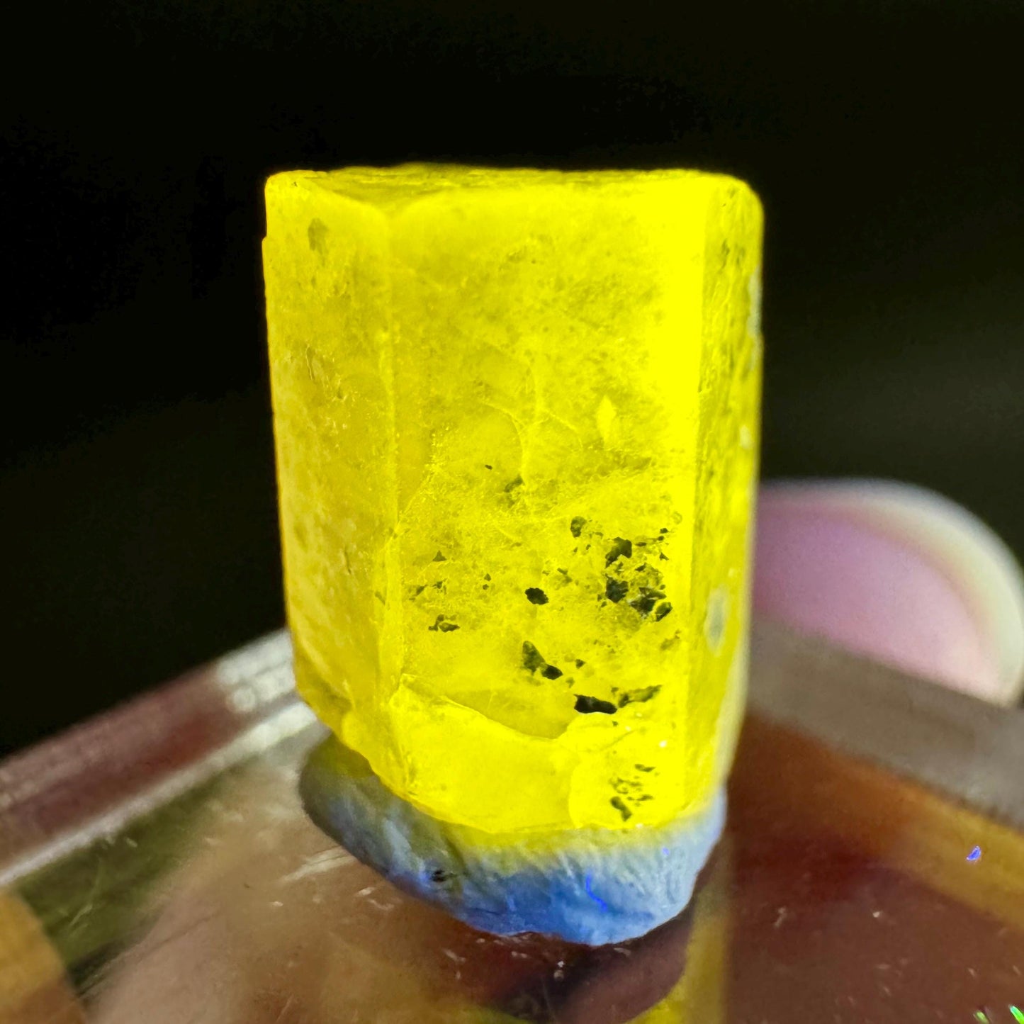 Pink Fluorapatite Crystal | UV reactive Mineral Specimen from Pakistan