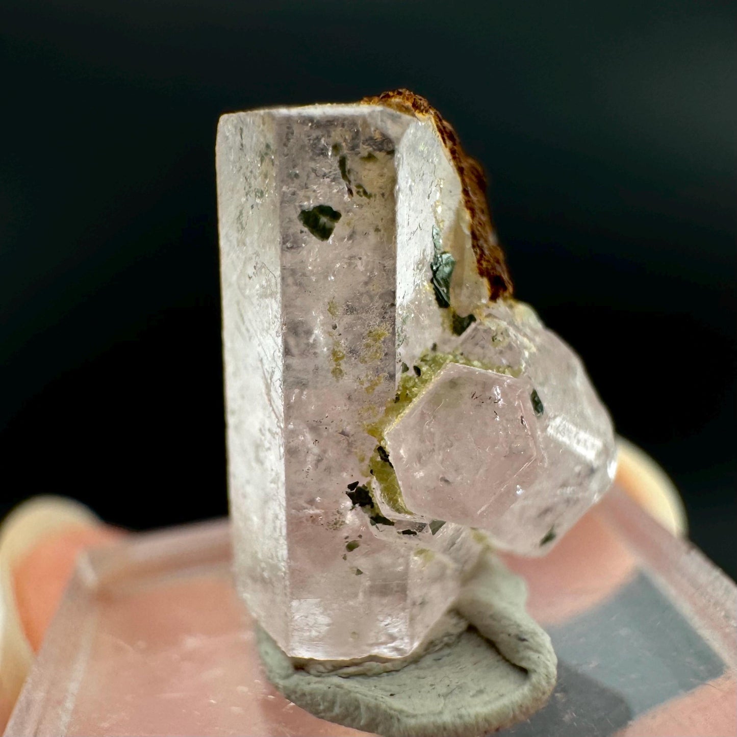 Pink Fluorapatite Crystal | UV reactive Mineral Specimen from Pakistan
