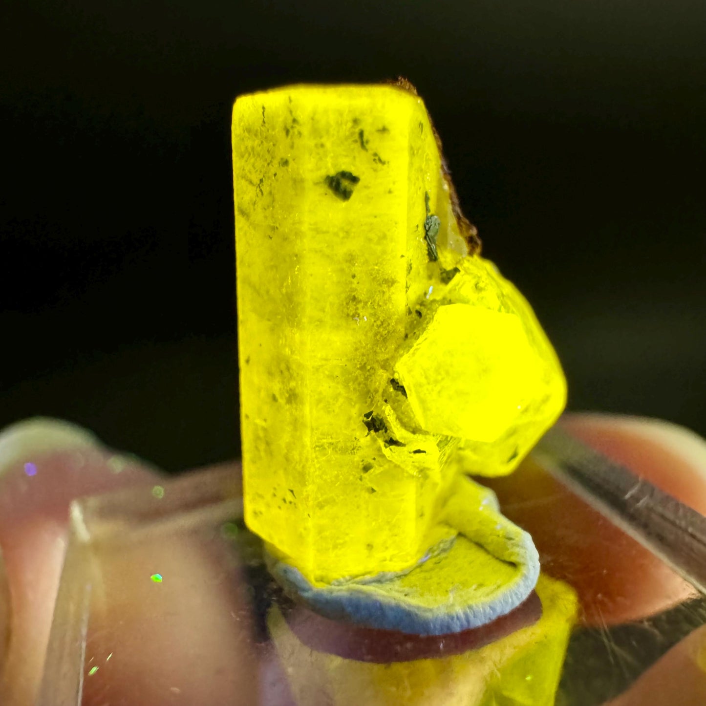 Pink Fluorapatite Crystal | UV reactive Mineral Specimen from Pakistan