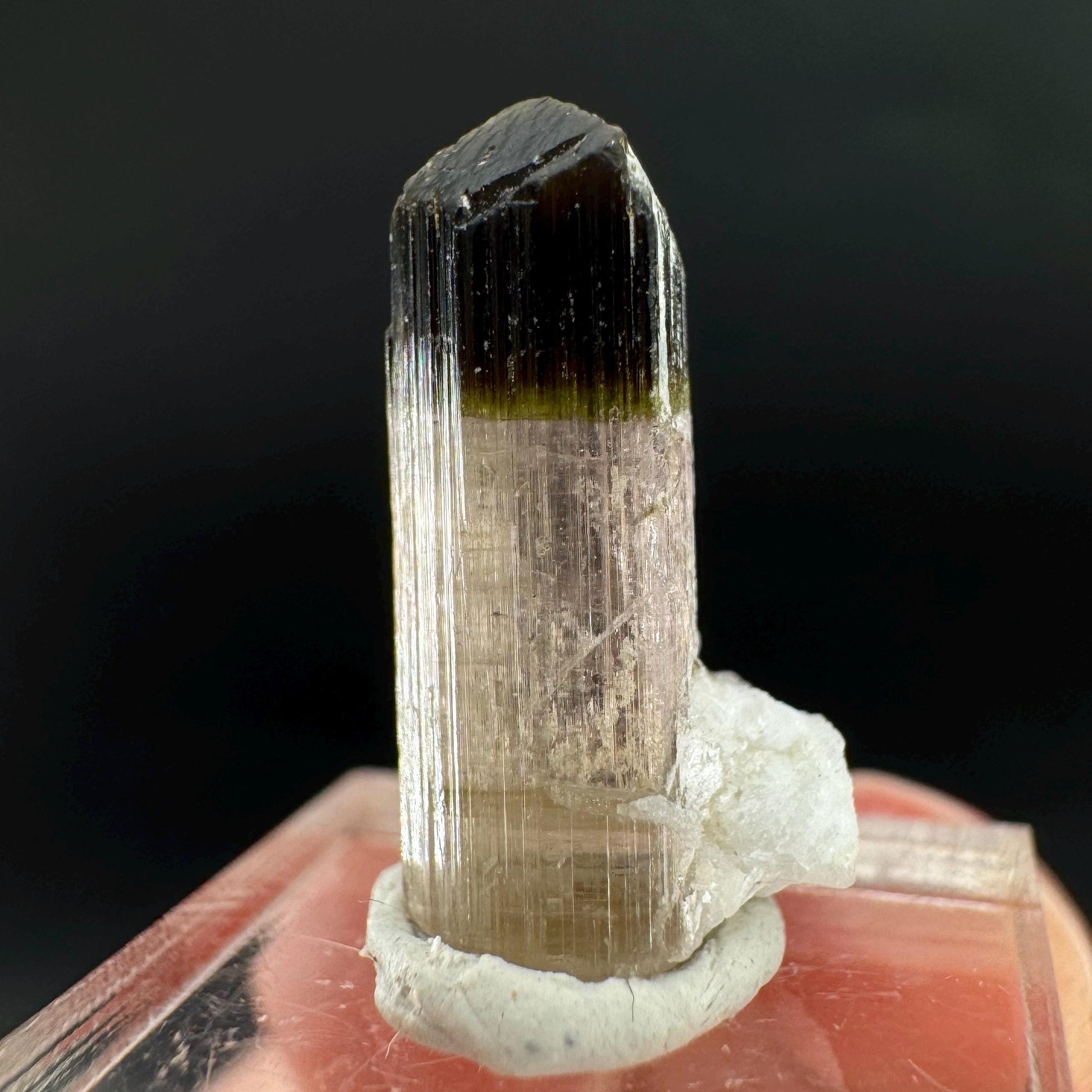 Elbaite Tourmaline | Pink & Green Bi-Color Crystal, mineral specimen from Paprok