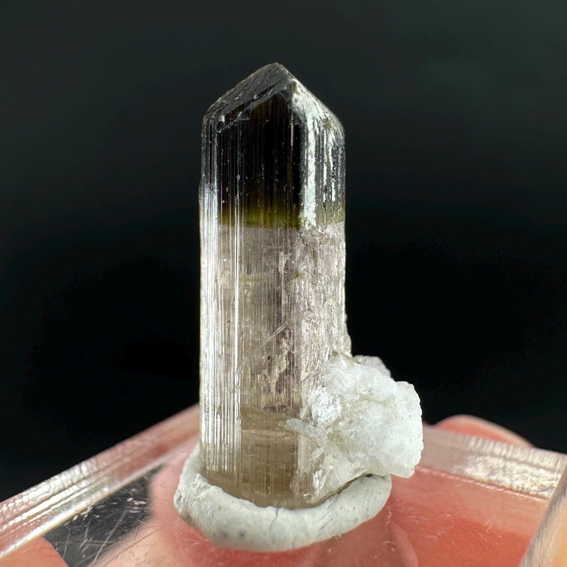 Elbaite Tourmaline | Pink & Green Bi-Color Crystal, mineral specimen from Paprok