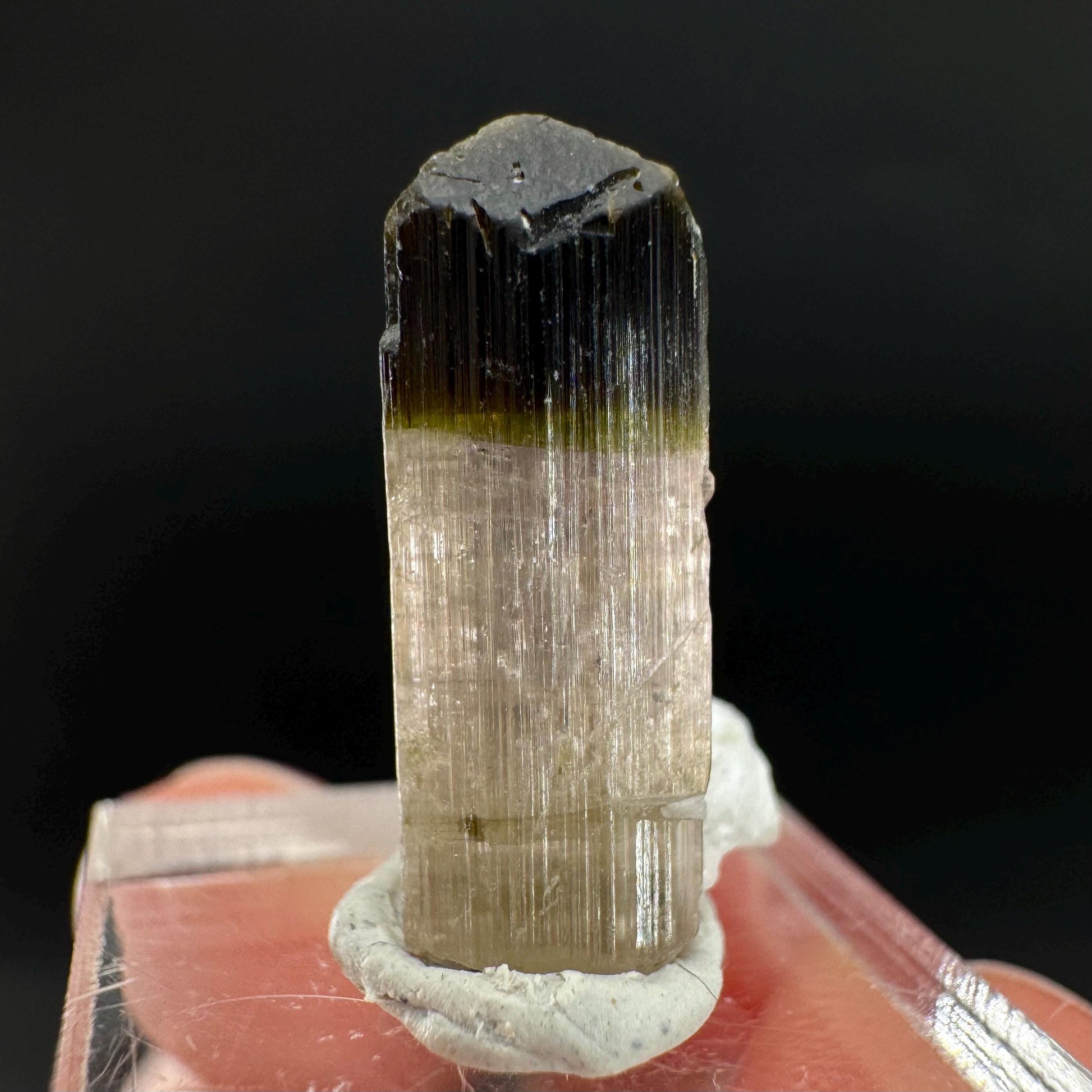 Elbaite Tourmaline | Pink & Green Bi-Color Crystal, mineral specimen from Paprok