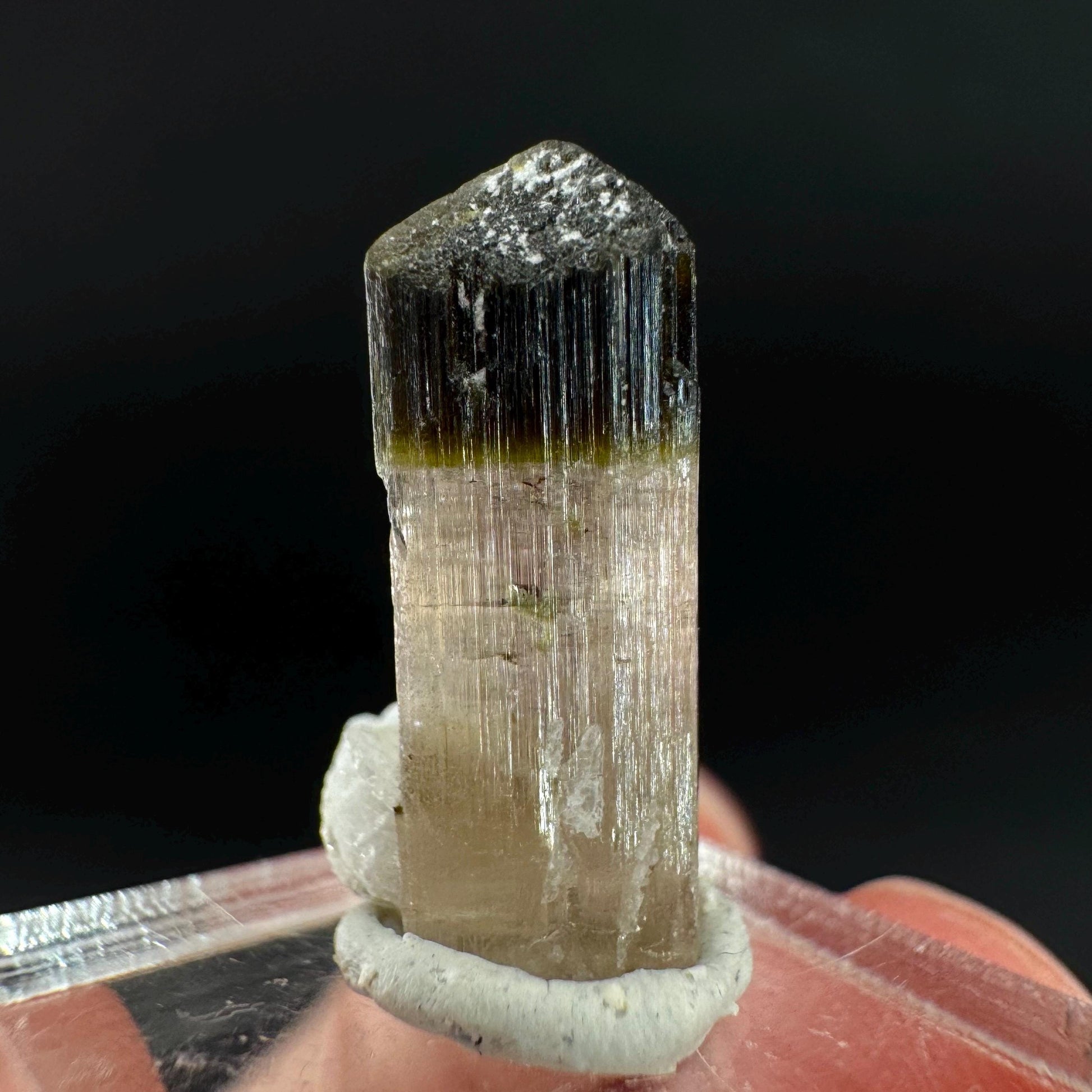 Elbaite Tourmaline | Pink & Green Bi-Color Crystal, mineral specimen from Paprok