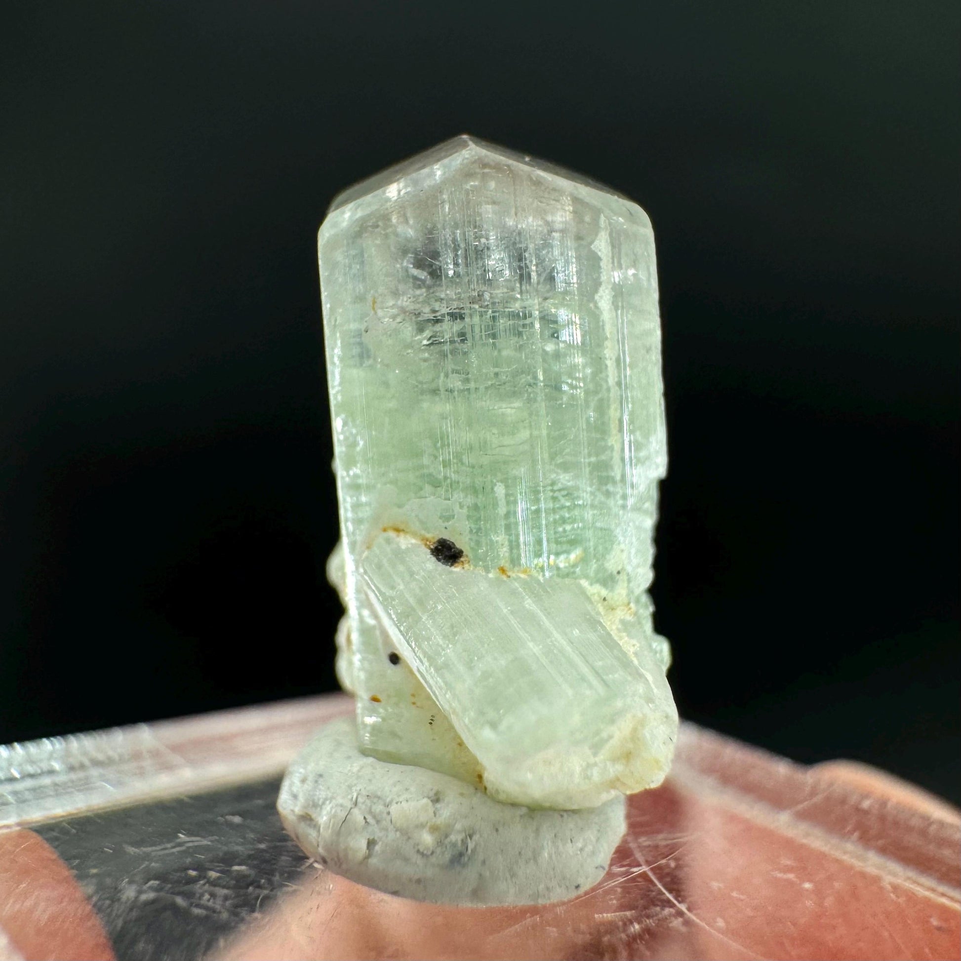 Elbaite Tourmaline | Green & Pink Bi-Color Crystal, mineral specimen from Paprok
