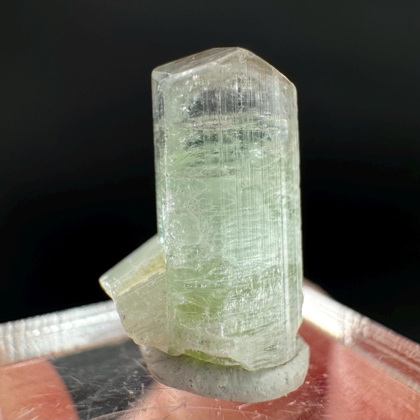 Elbaite Tourmaline | Green & Pink Bi-Color Crystal, mineral specimen from Paprok