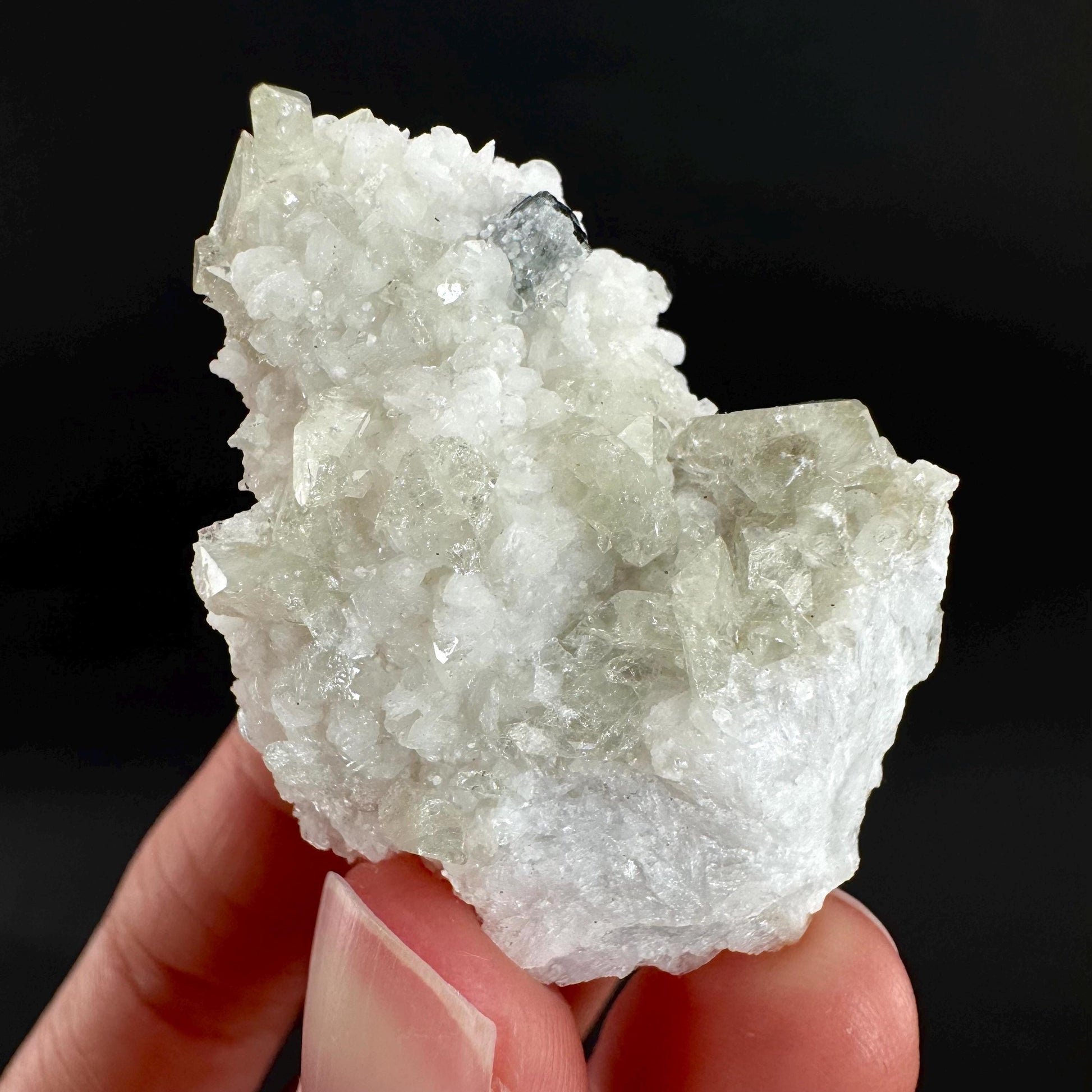 Herderite on Albite Matrix | light green crystal, rare mineral specimen from Pakistan