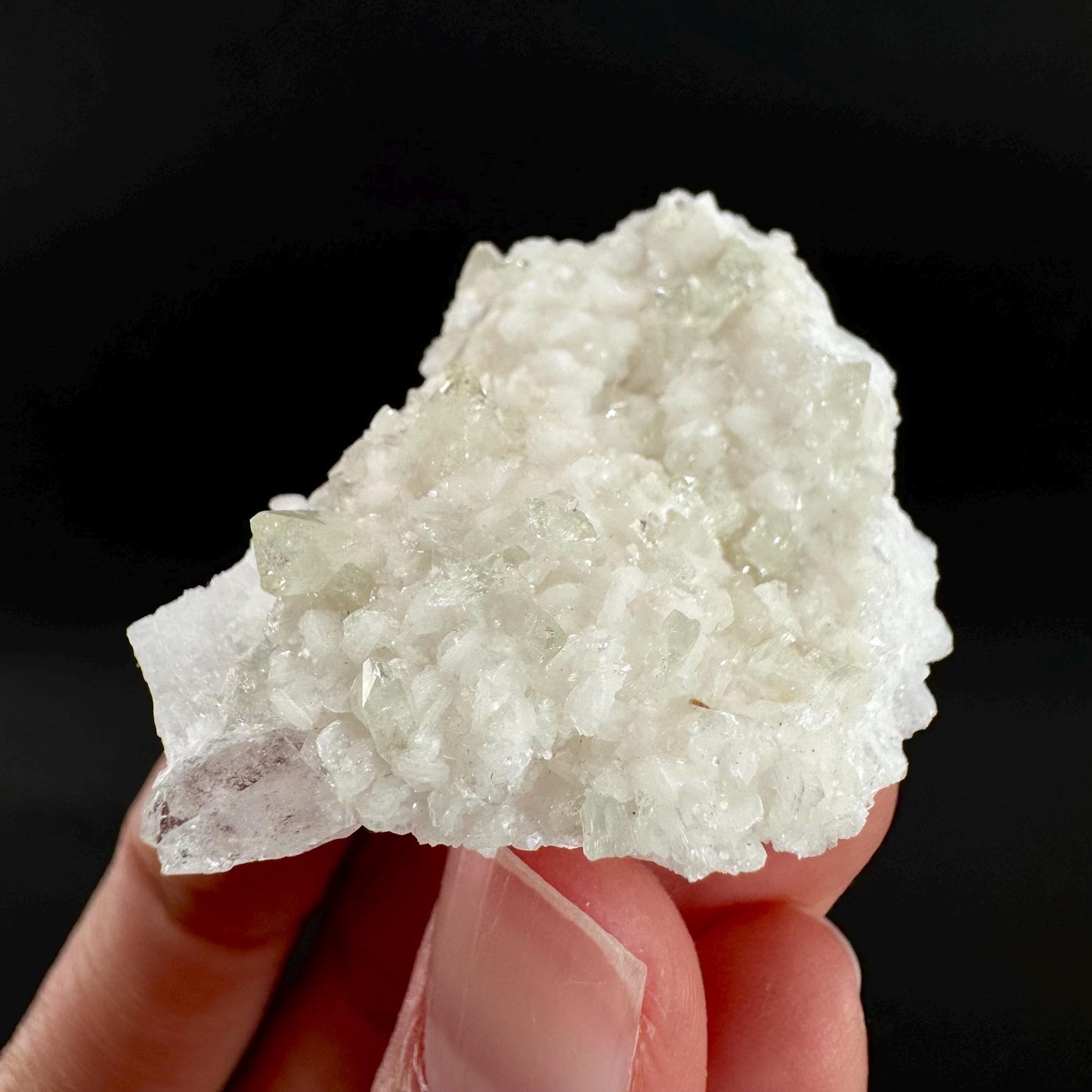 Herderite with Quartz on Albite | light green crystal, rare mineral specimen from Pakistan