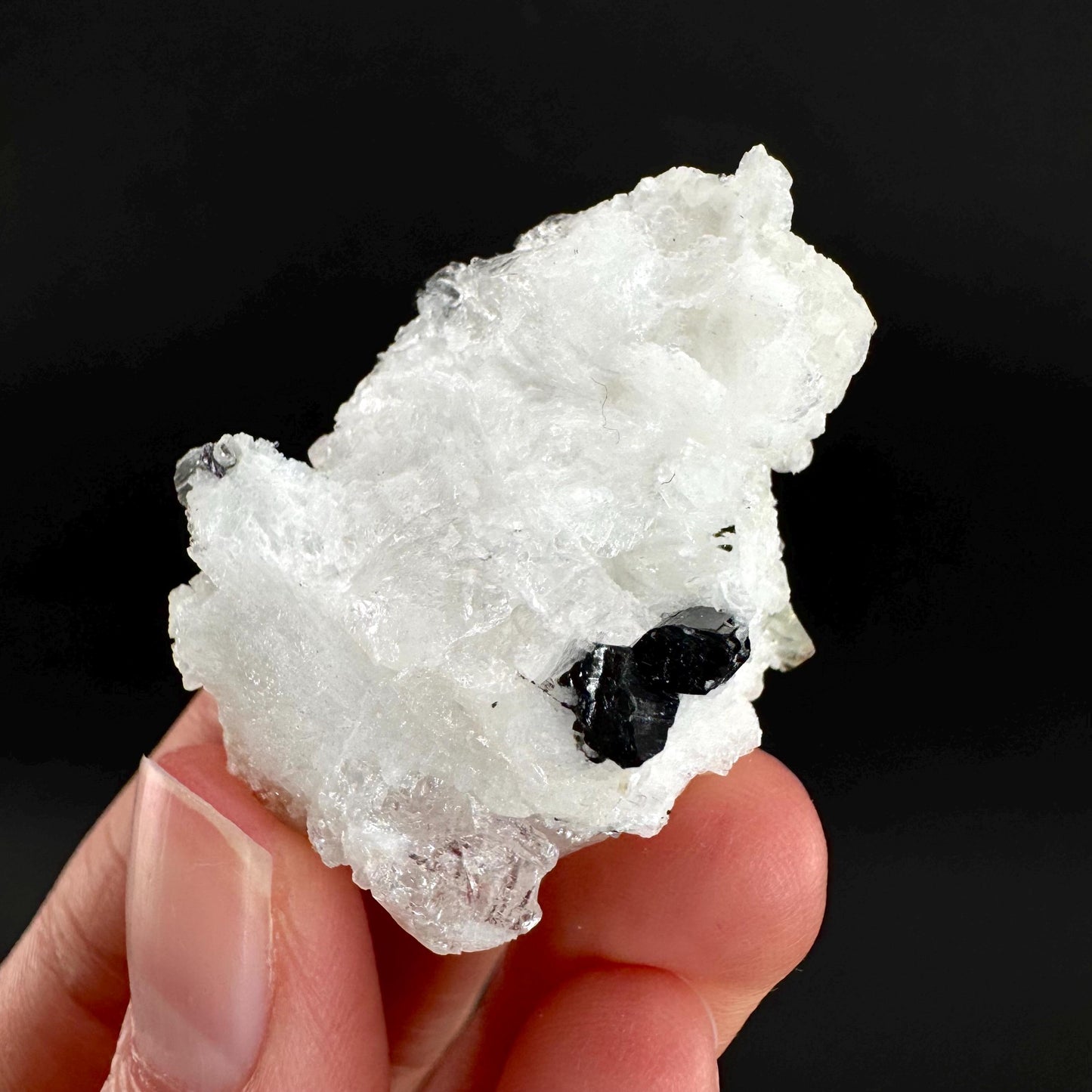 Herderite with Quartz on Albite | light green crystal, rare mineral specimen from Pakistan