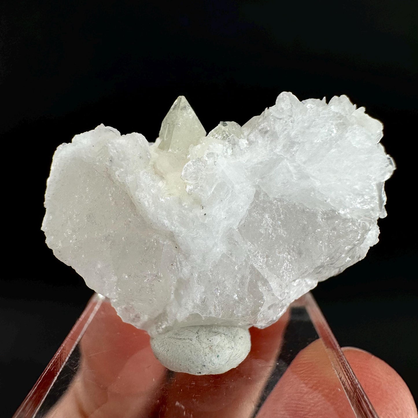 Herderite with Quartz on Albite | light green crystal, rare mineral specimen from Pakistan
