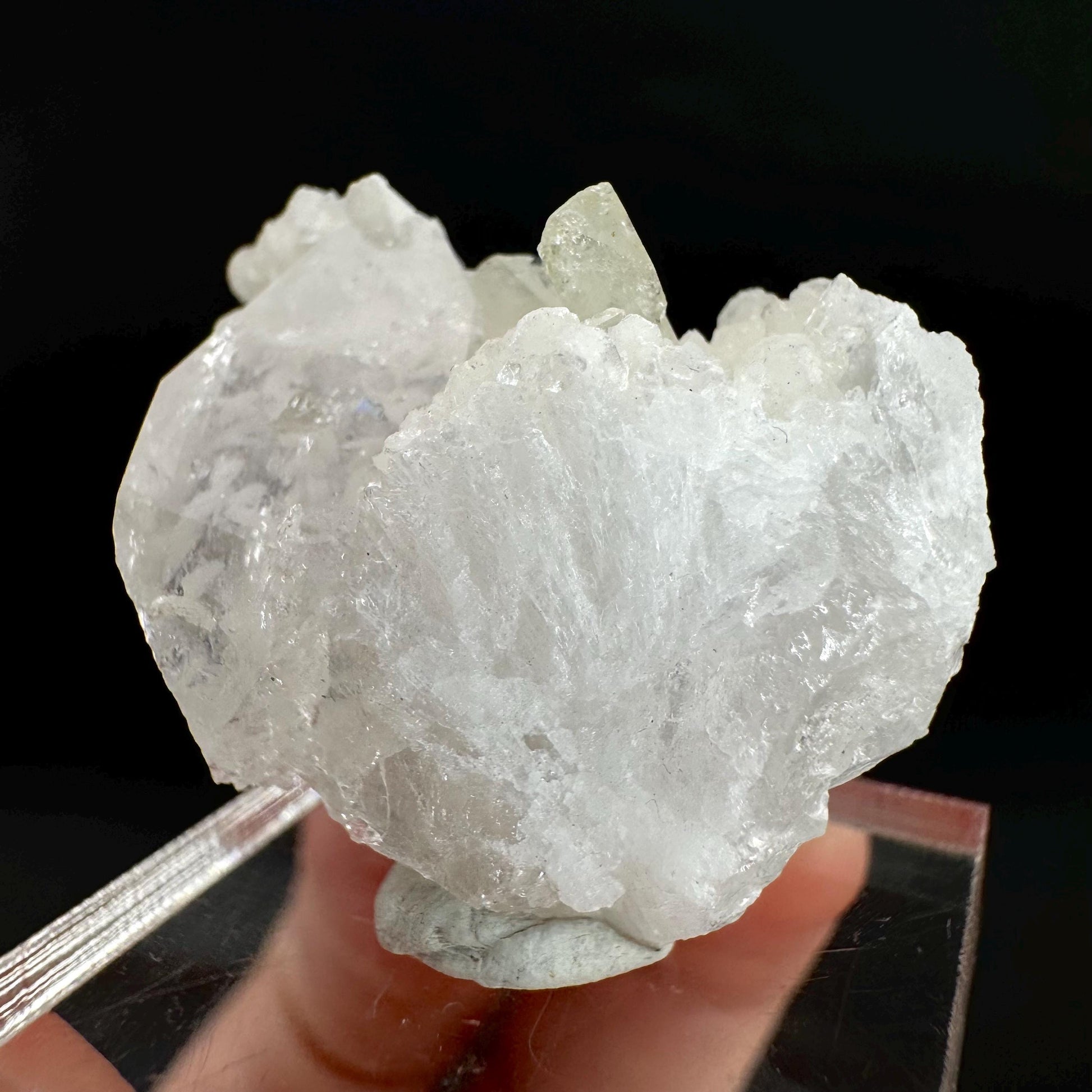 Herderite with Quartz on Albite | light green crystal, rare mineral specimen from Pakistan