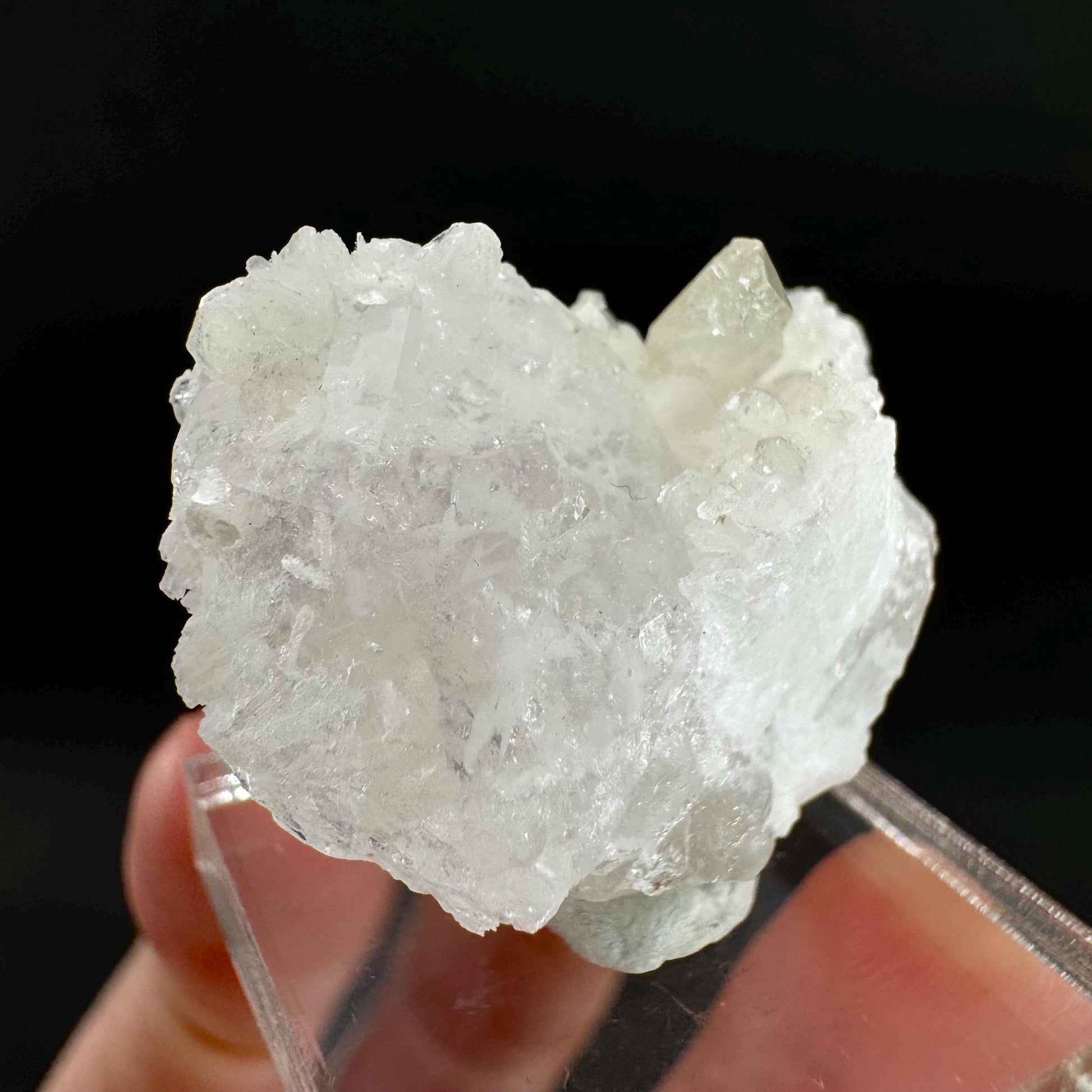 Herderite with Quartz on Albite | light green crystal, rare mineral specimen from Pakistan
