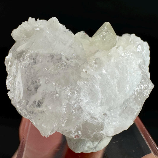 Herderite with Quartz on Albite | light green crystal, rare mineral specimen from Pakistan