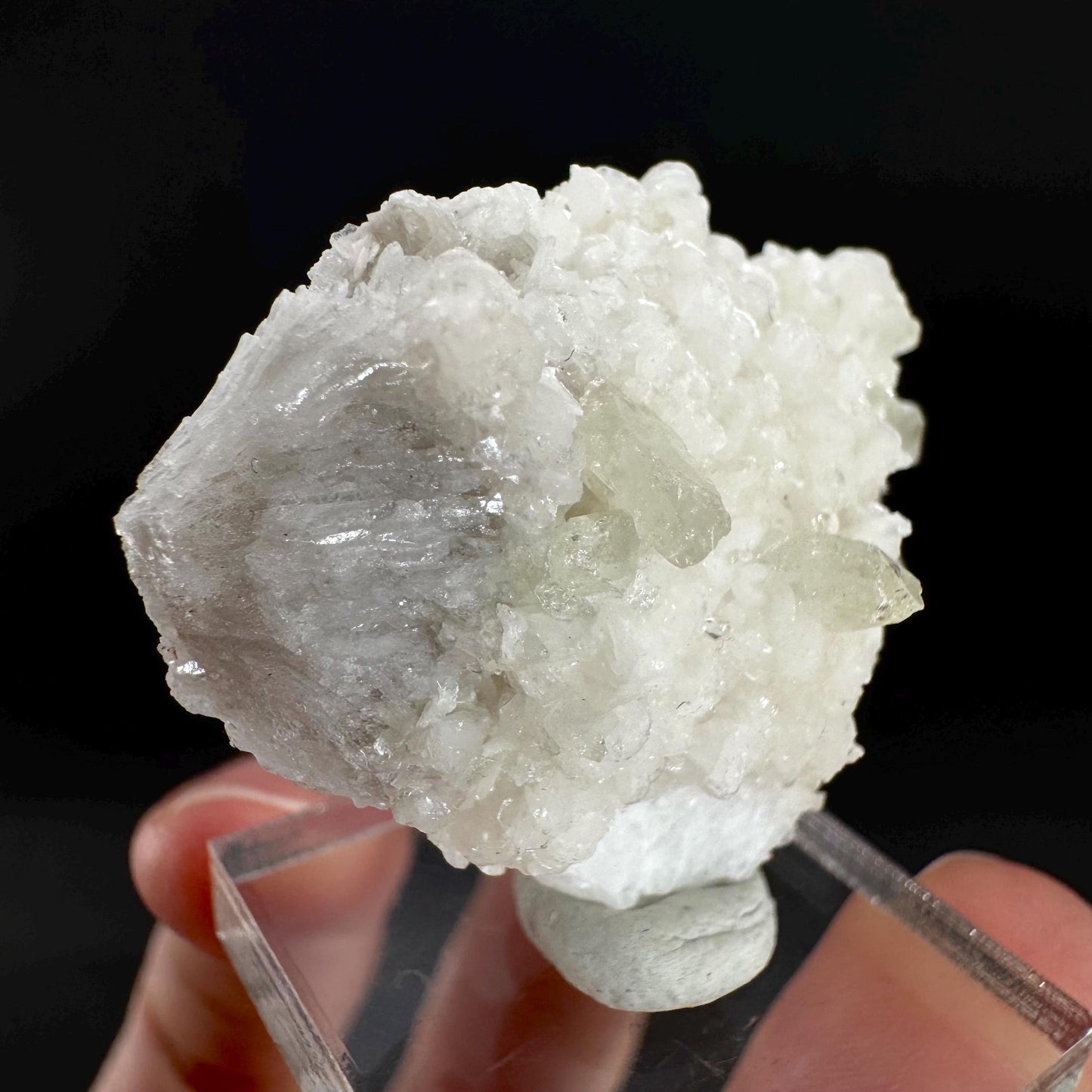 Herderite on Albite Matrix | light green crystal, rare mineral specimen from Pakistan