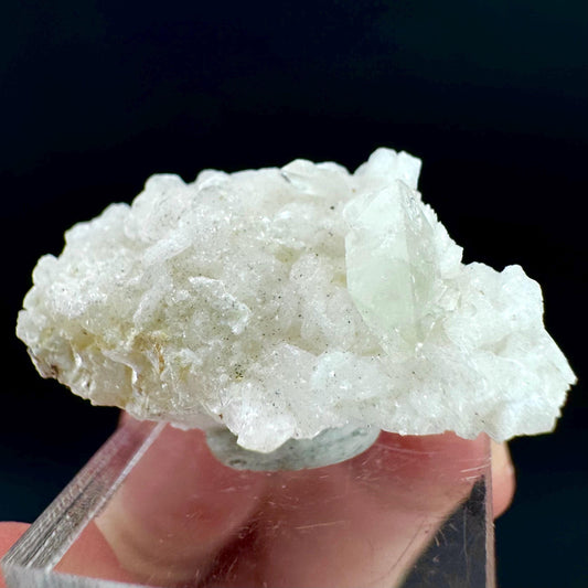Herderite on Albite Matrix | light green crystal, rare mineral specimen from Pakistan