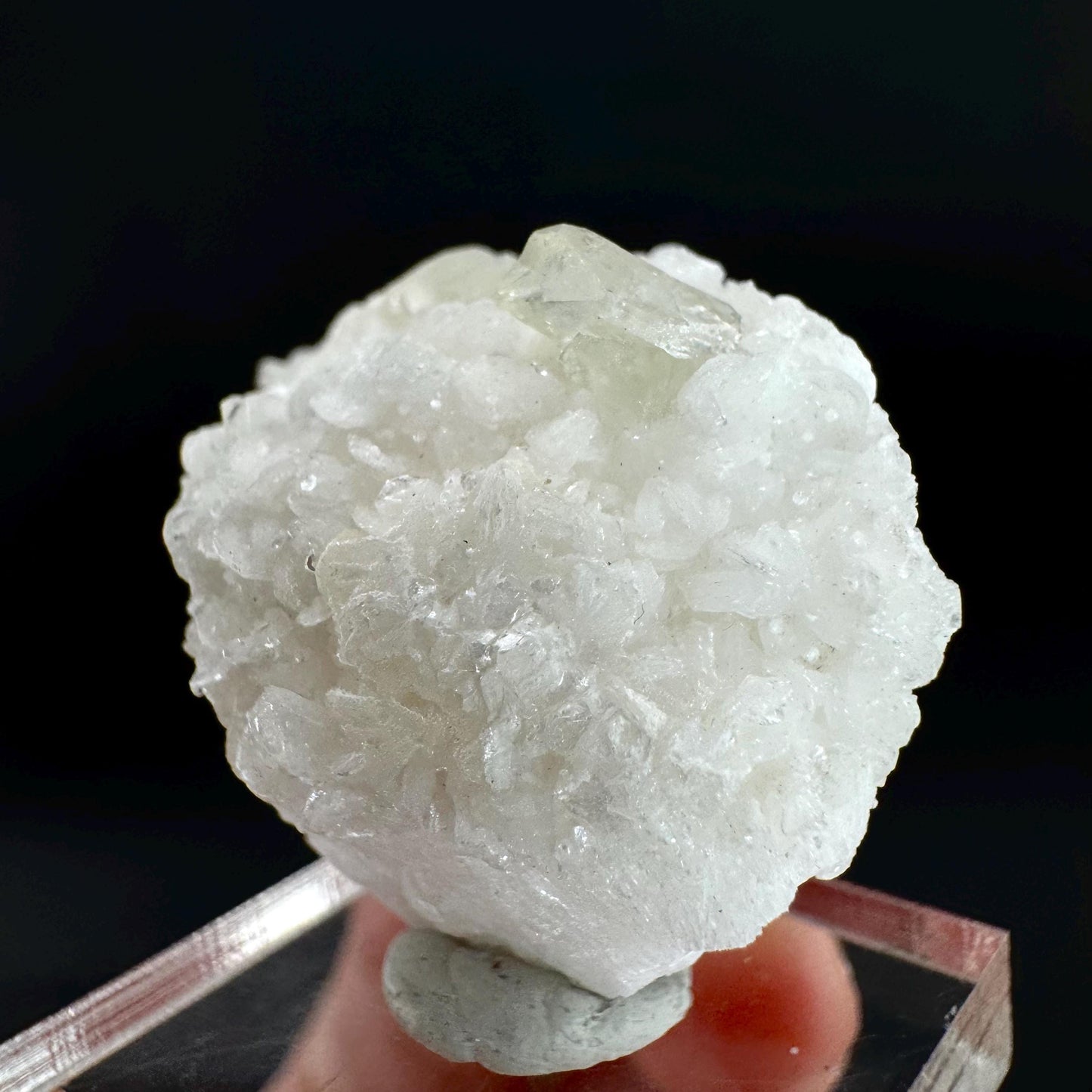 Herderite on Albite Matrix | light green crystal, rare mineral specimen from Pakistan