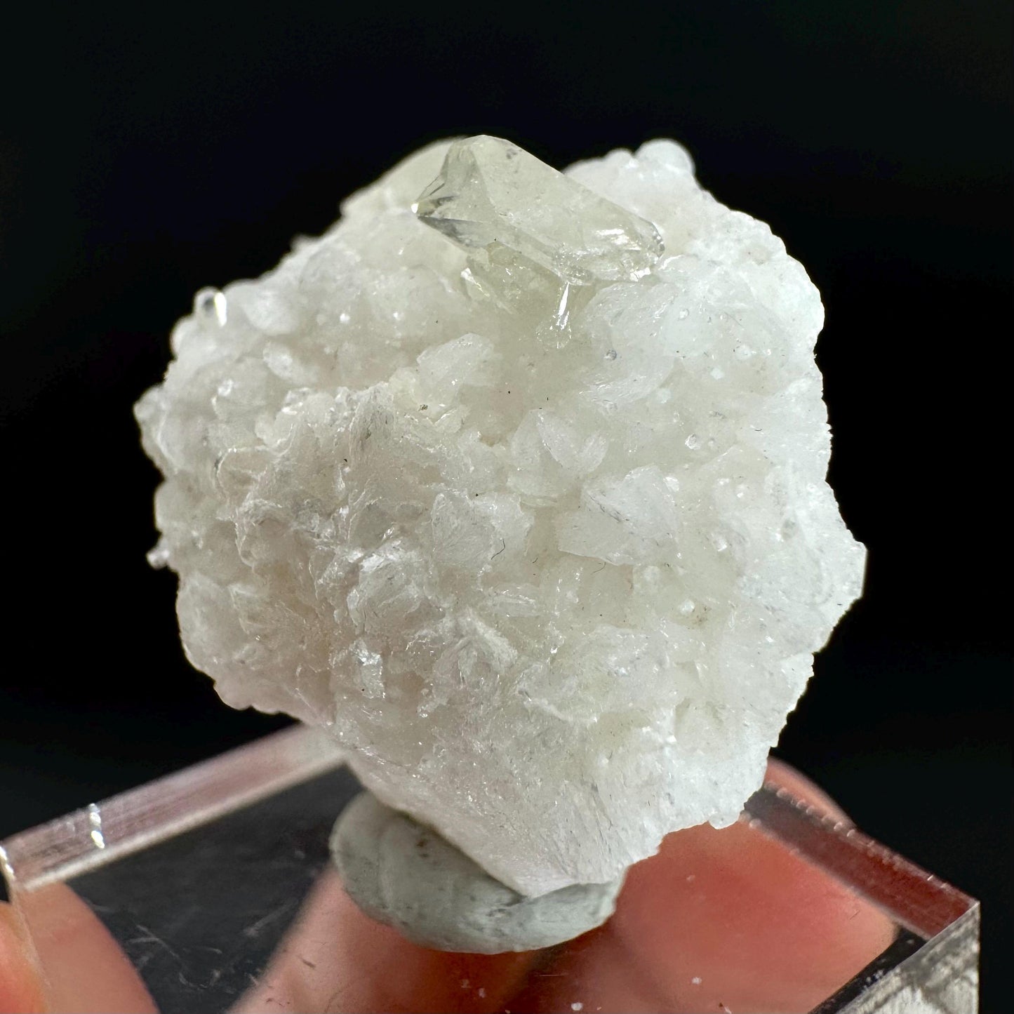 Herderite on Albite Matrix | light green crystal, rare mineral specimen from Pakistan
