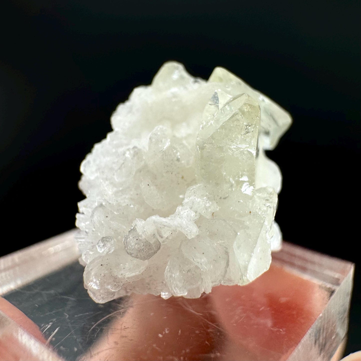 Herderite on Albite Matrix | light green crystal, rare mineral specimen from Pakistan